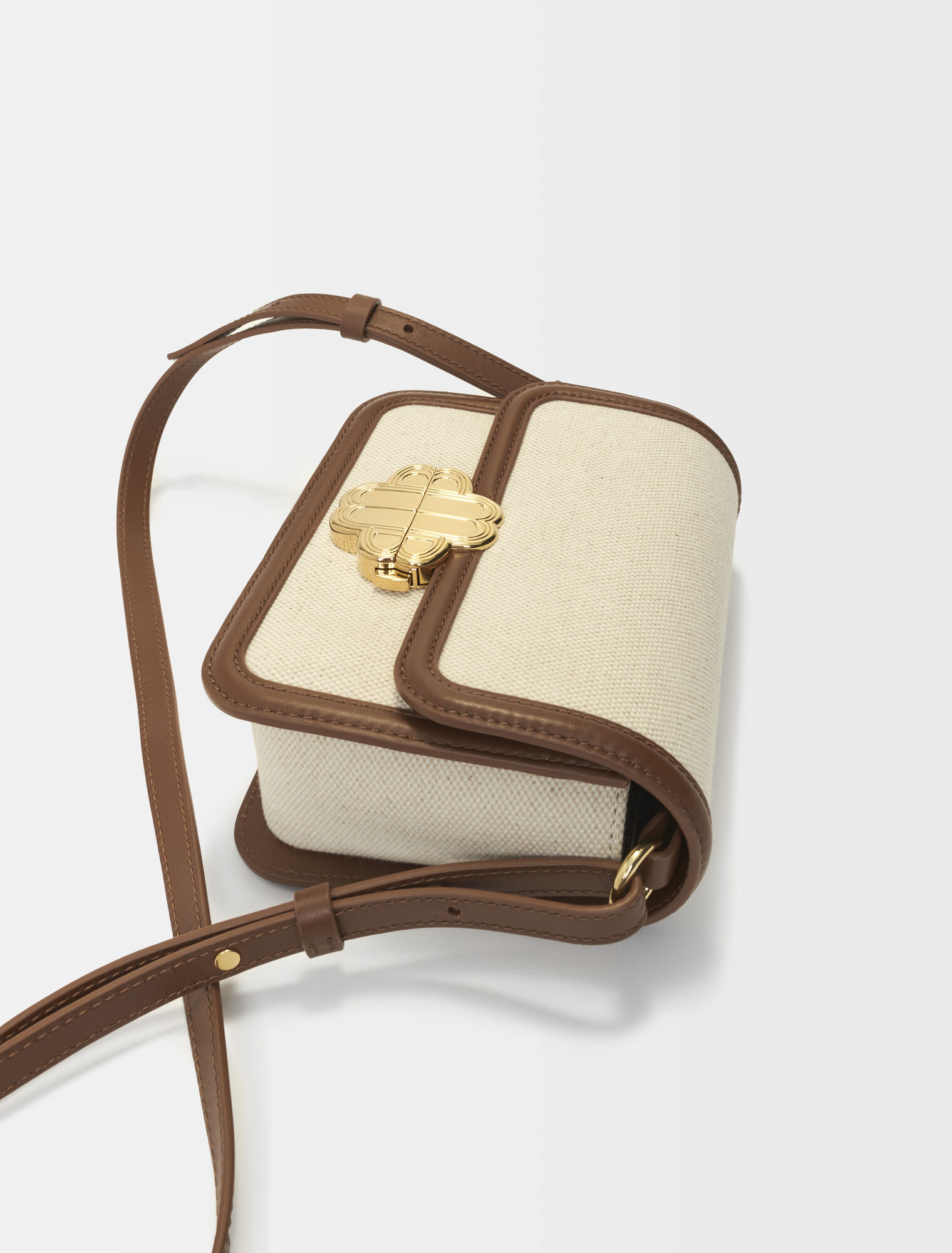 Leather and material mix bag