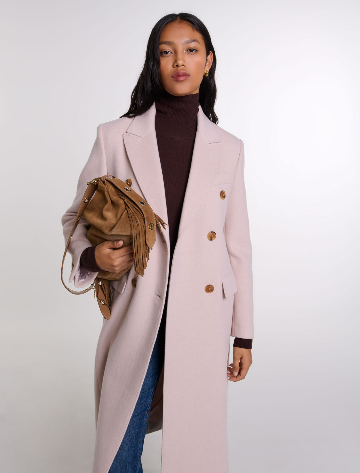 Long lined coat White For Women | Maje