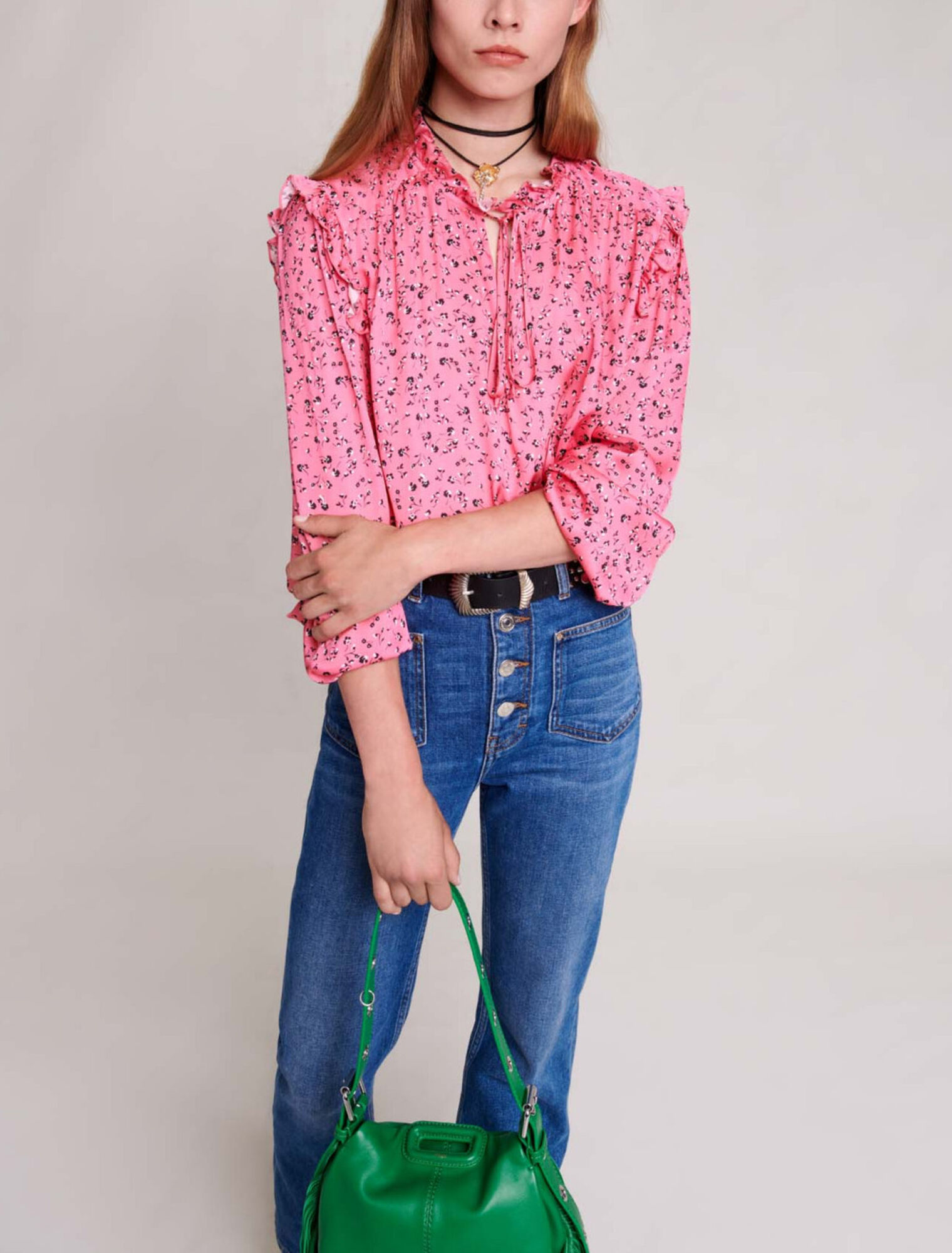 Flower print blouse