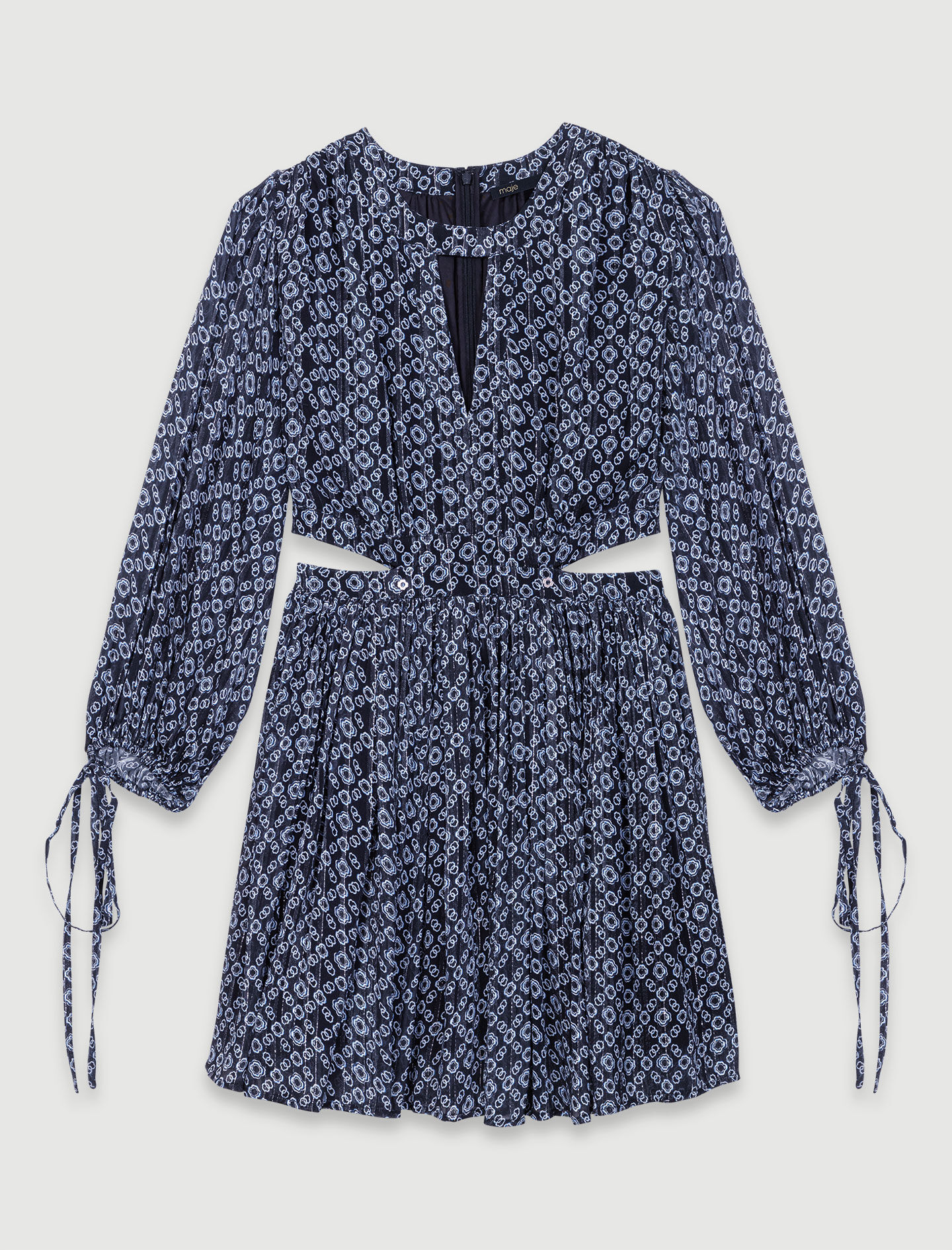 Short Clover motif dress Black / Gray For Women | Maje