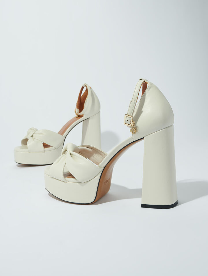Leather platform sandals