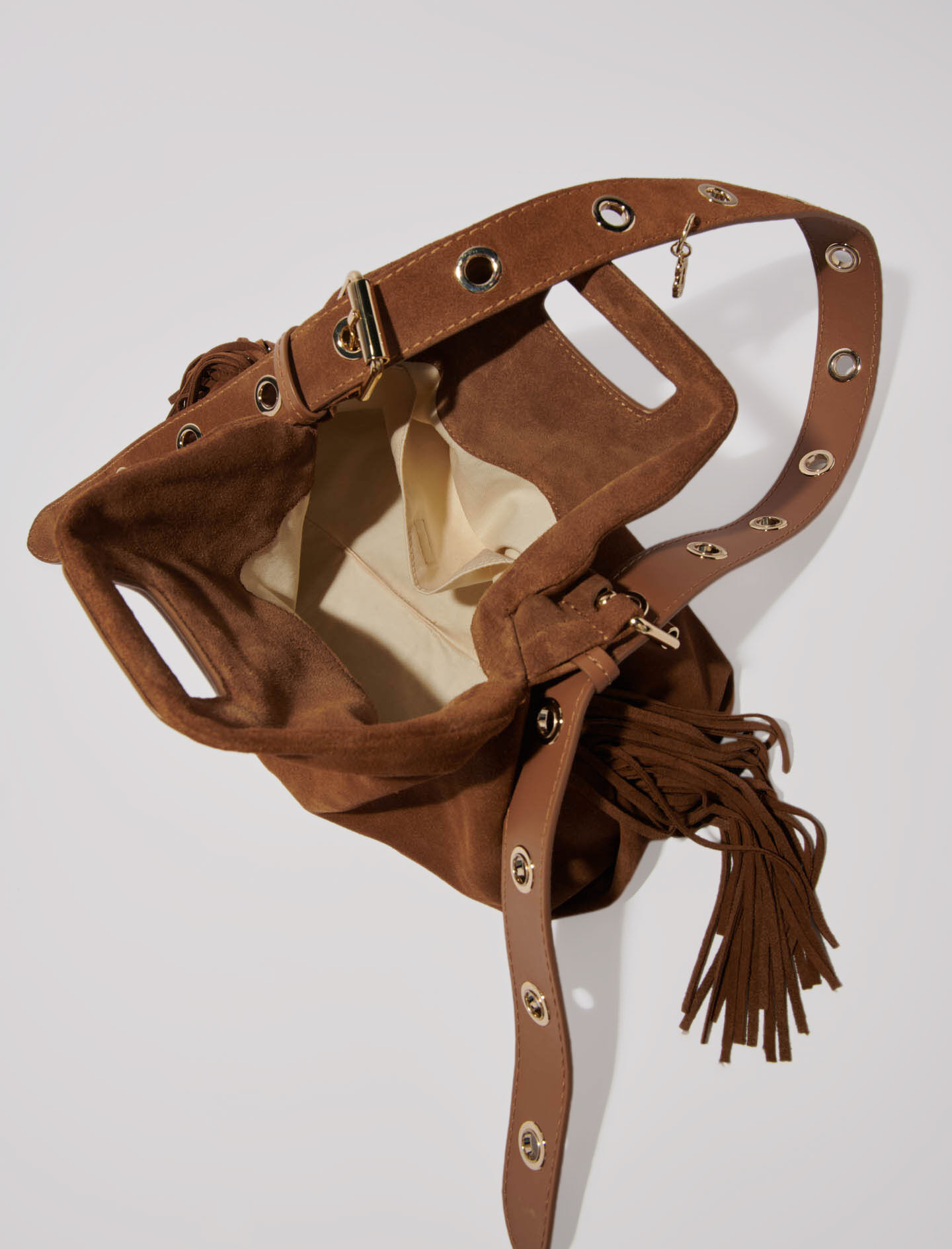 Suede Miss M bag Brown For Women | Maje