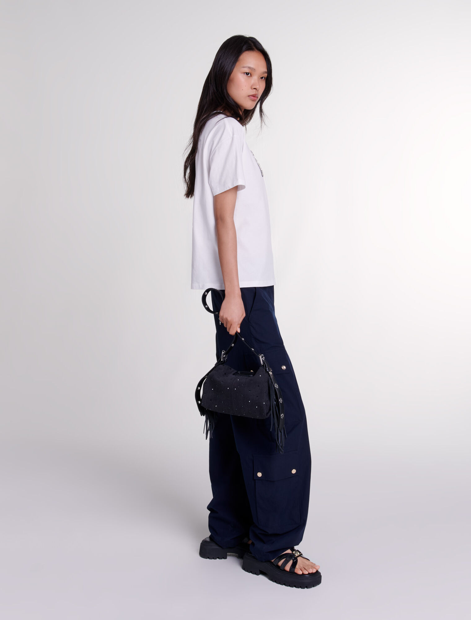 Paris rhinestone T-shirt