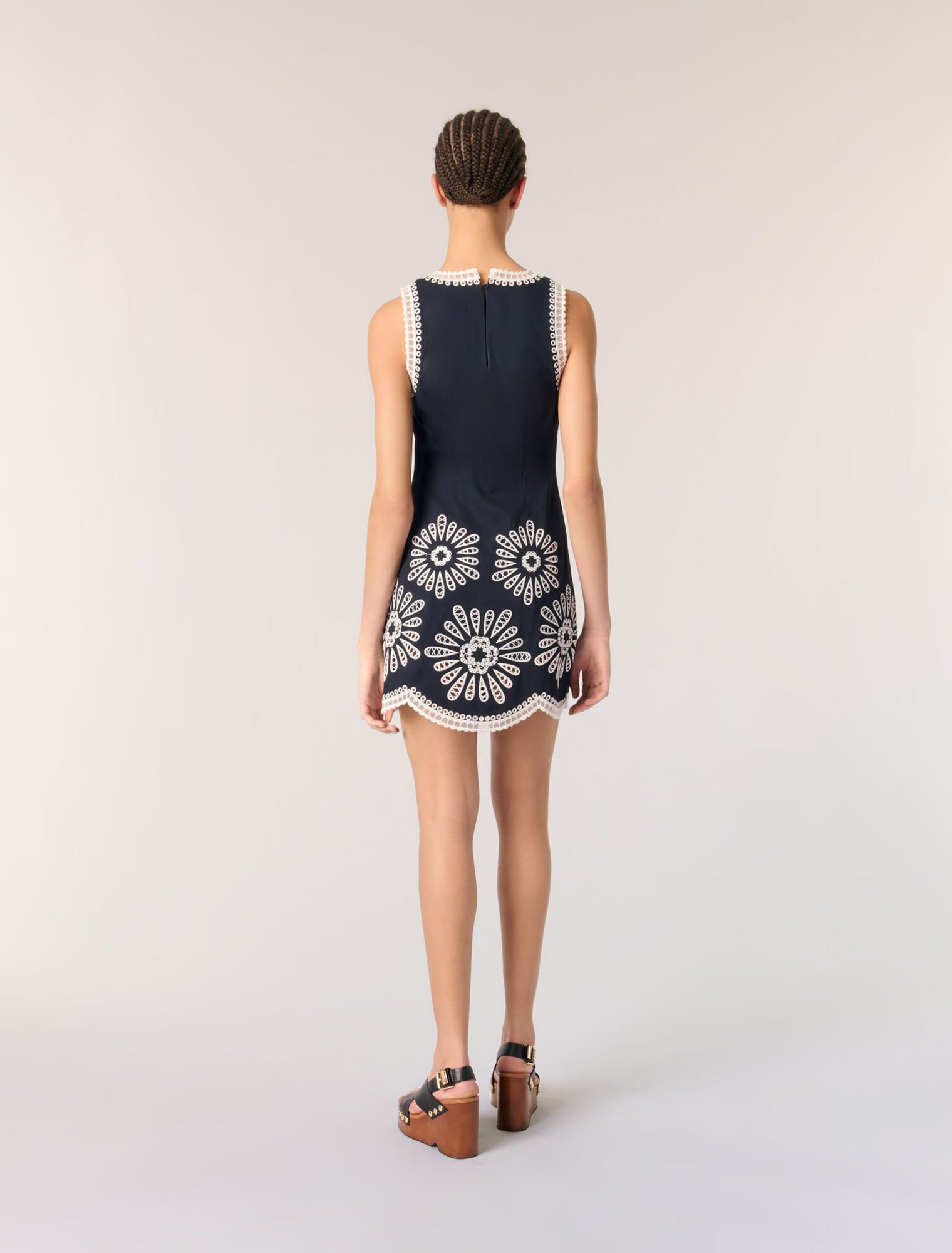mini dress with crochet details