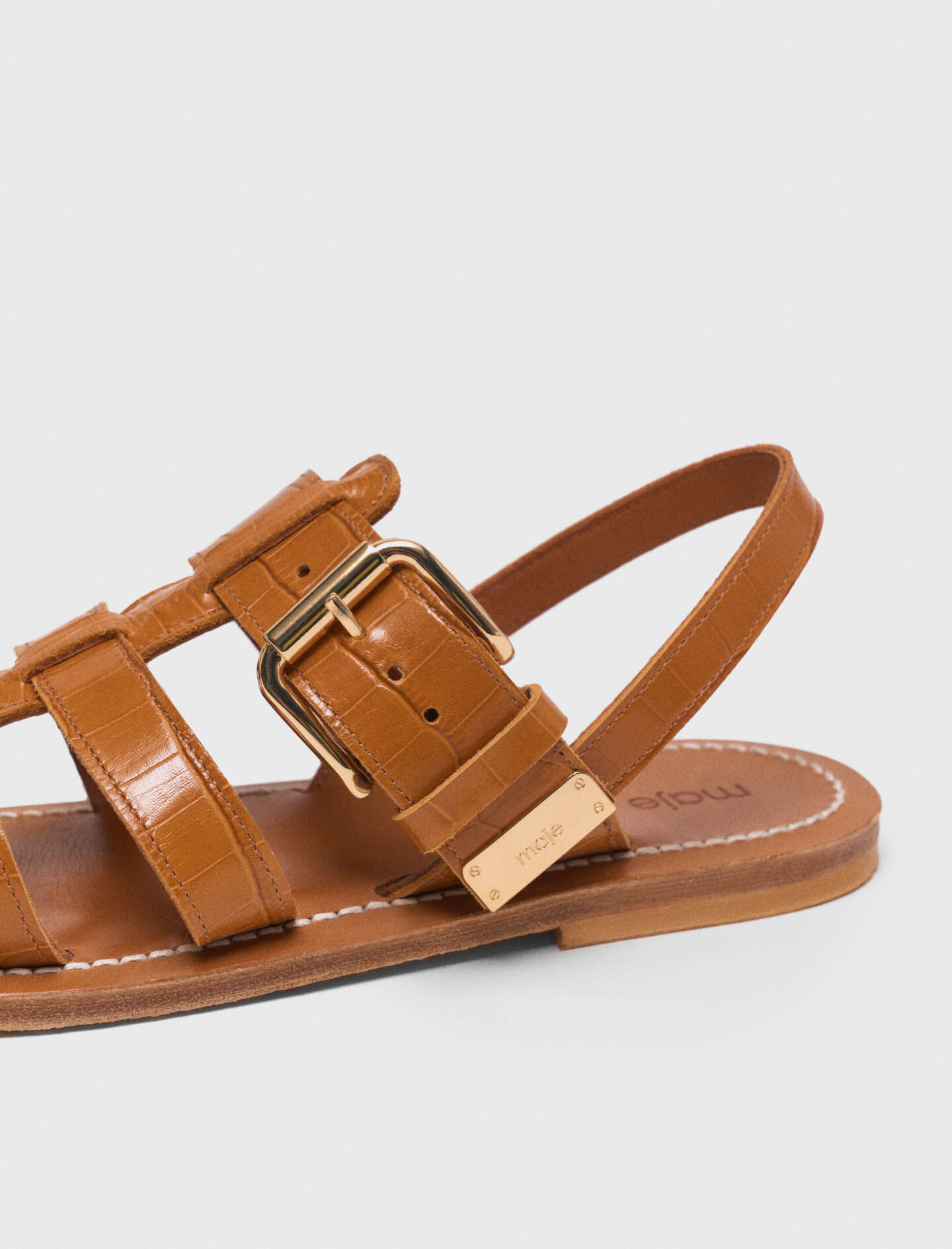 K.Jacques leather gladiators Brown For Women | Maje