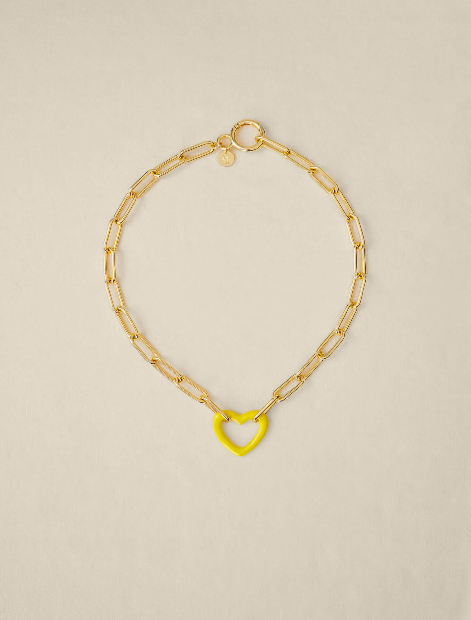 Yellow heart necklace