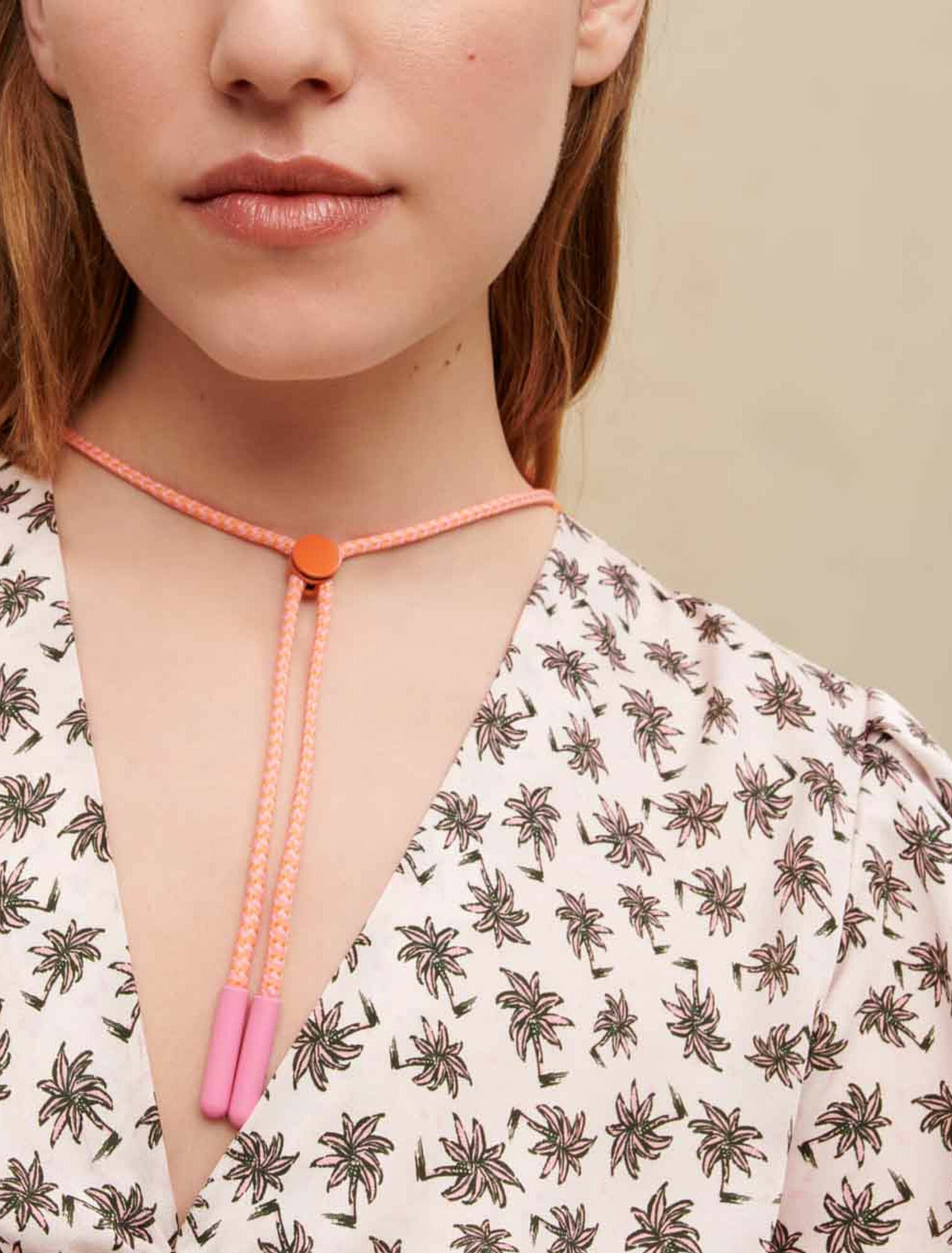 Palm-tree print dress