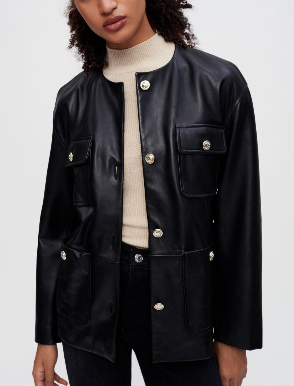 4 pocket leather jacket