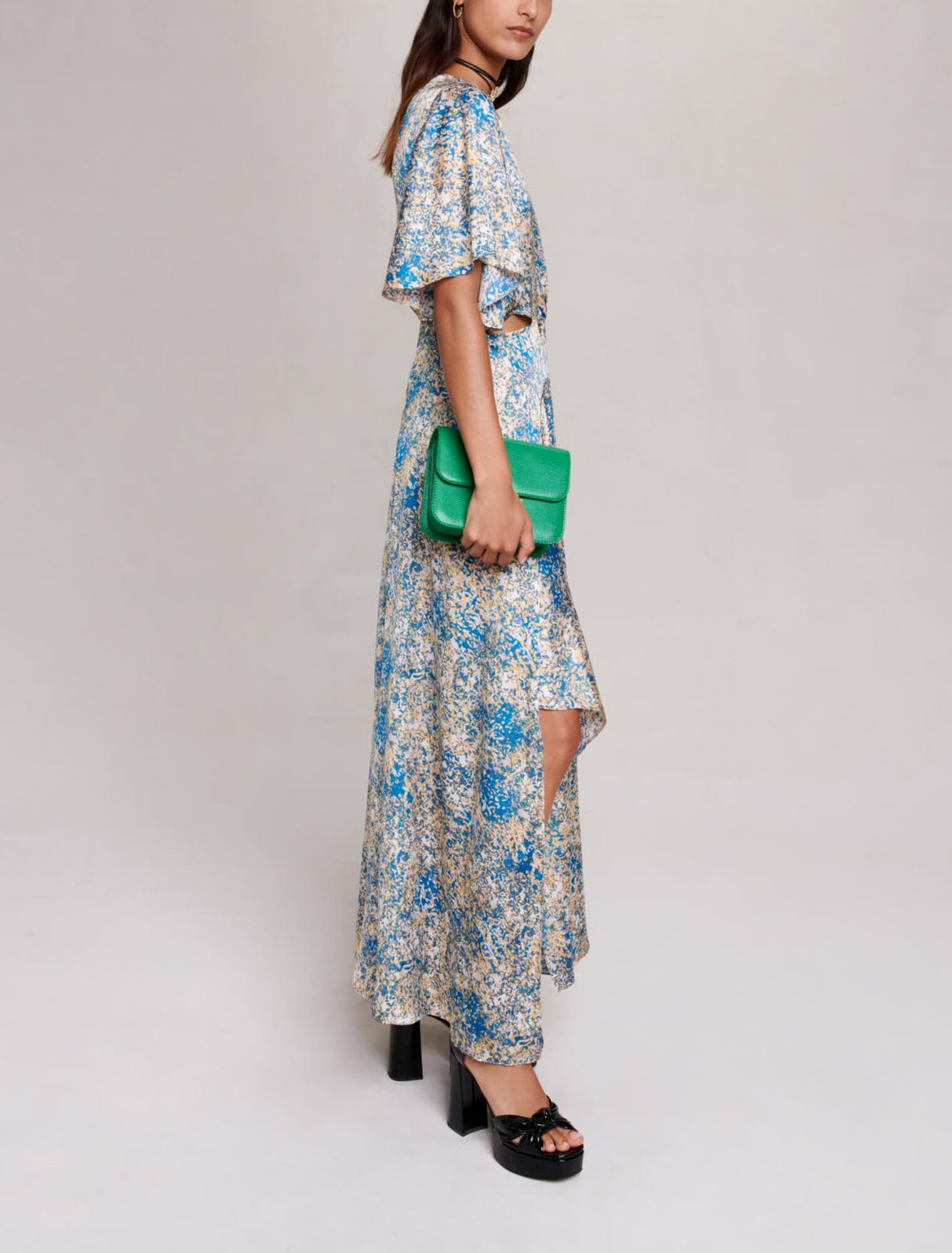 Long satin dress
