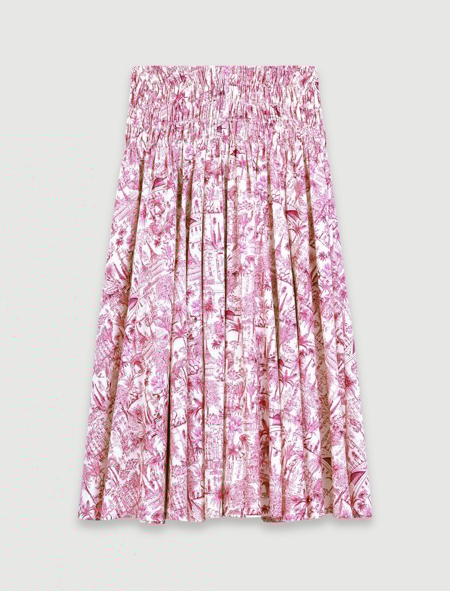 Printed Maxi Skirt Pink For Women | Maje