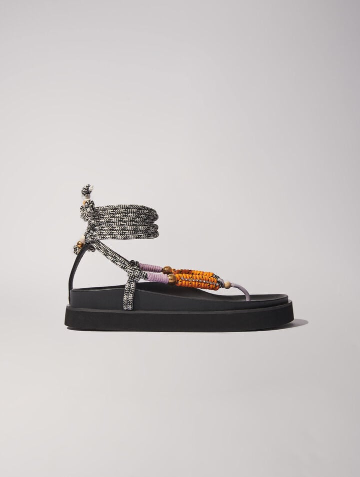 Sandals with braided straps