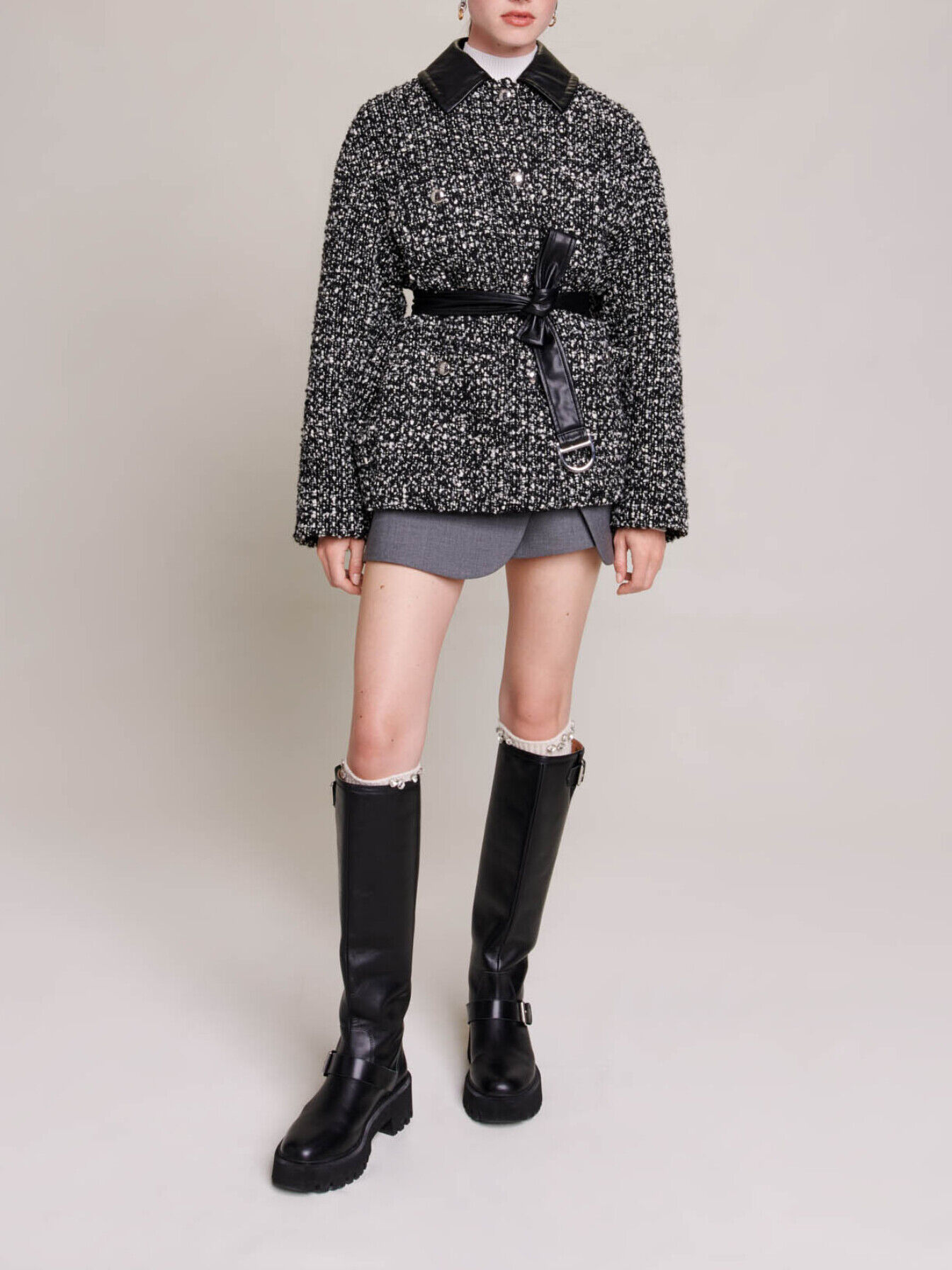 Short tweed coat