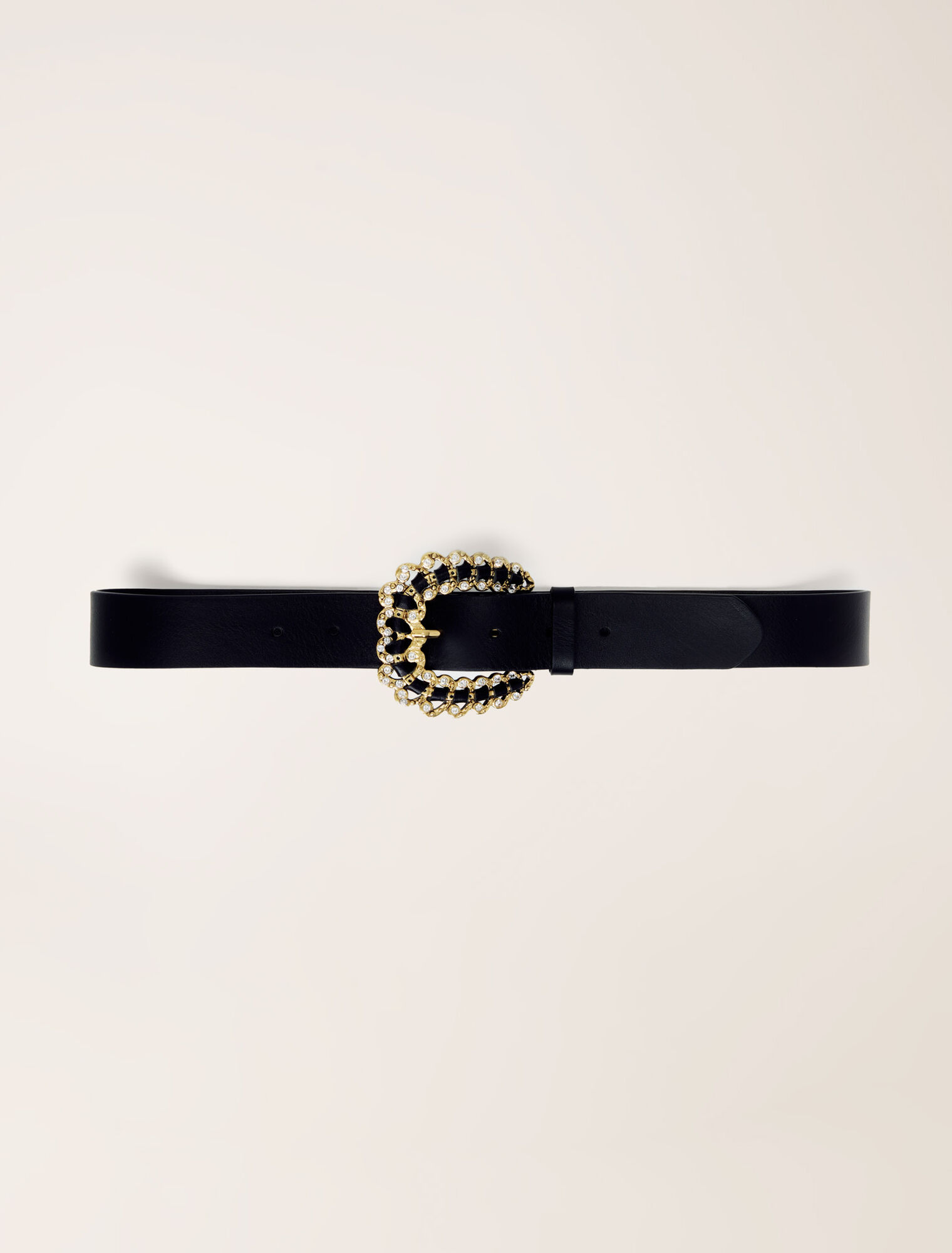 Belt with diamanté buckle