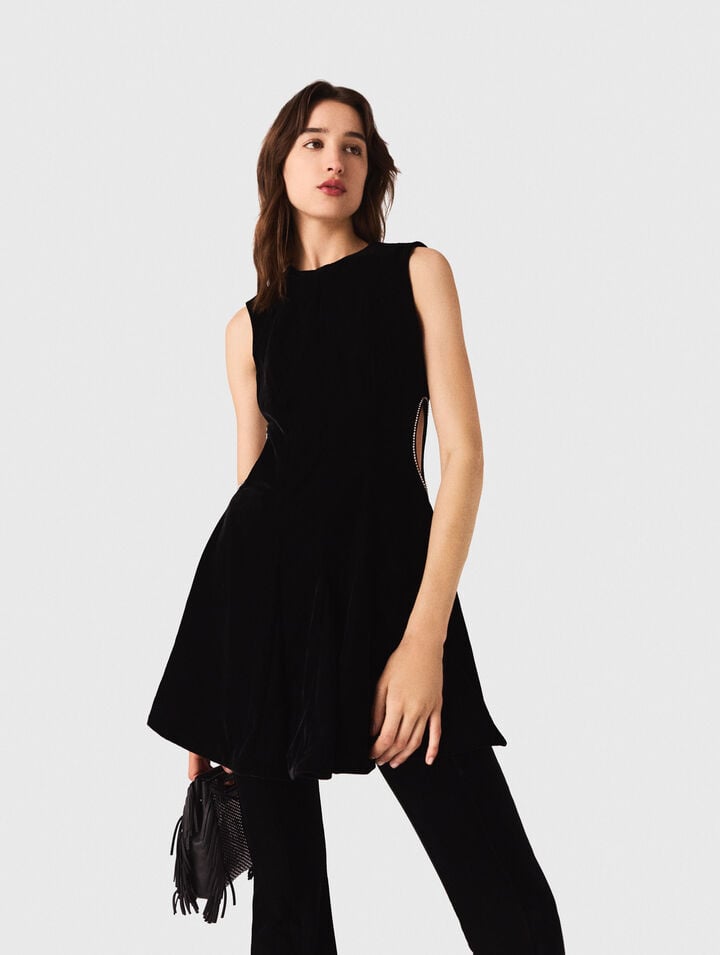 Short velvet dress