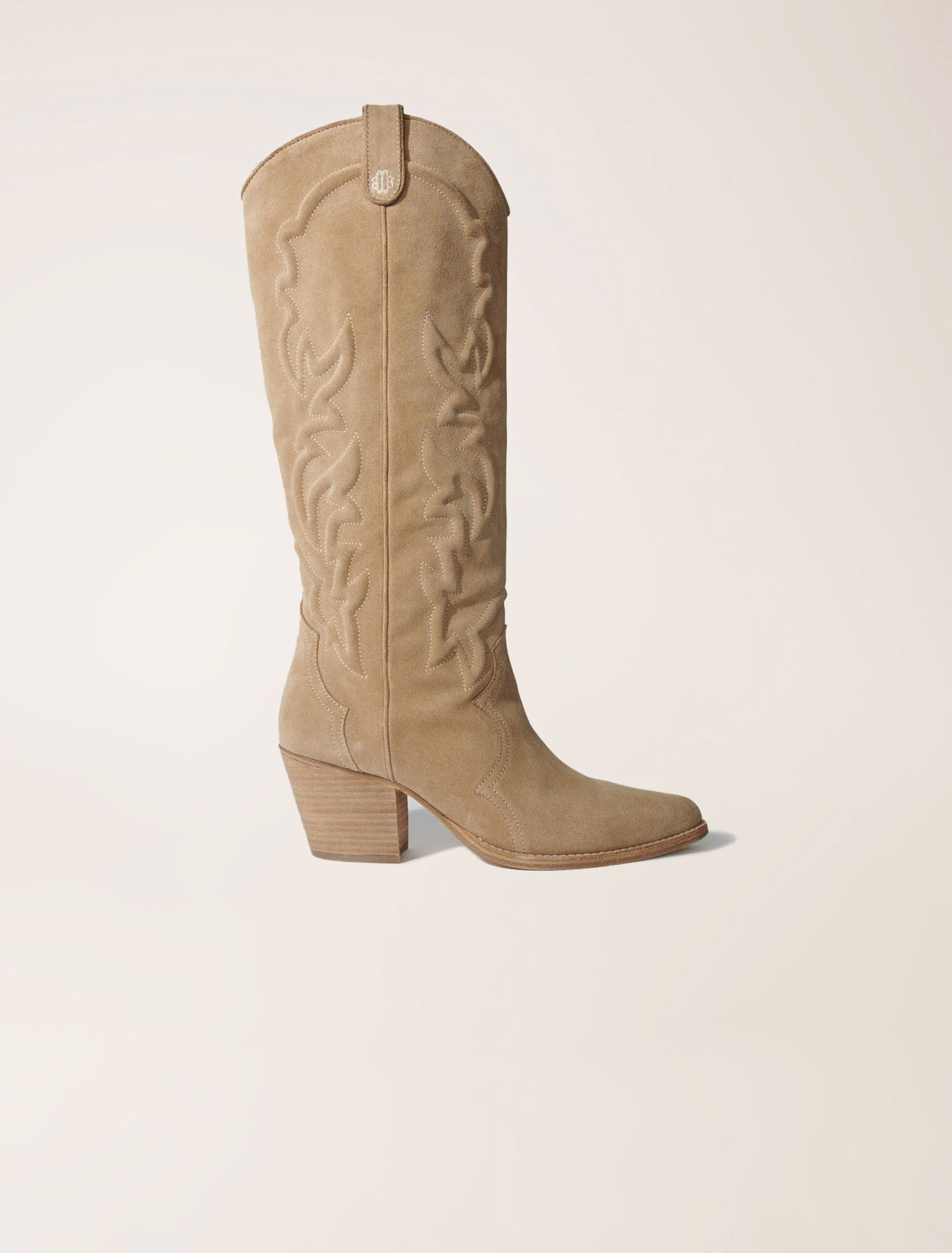 Embroidered leather cowboy boots