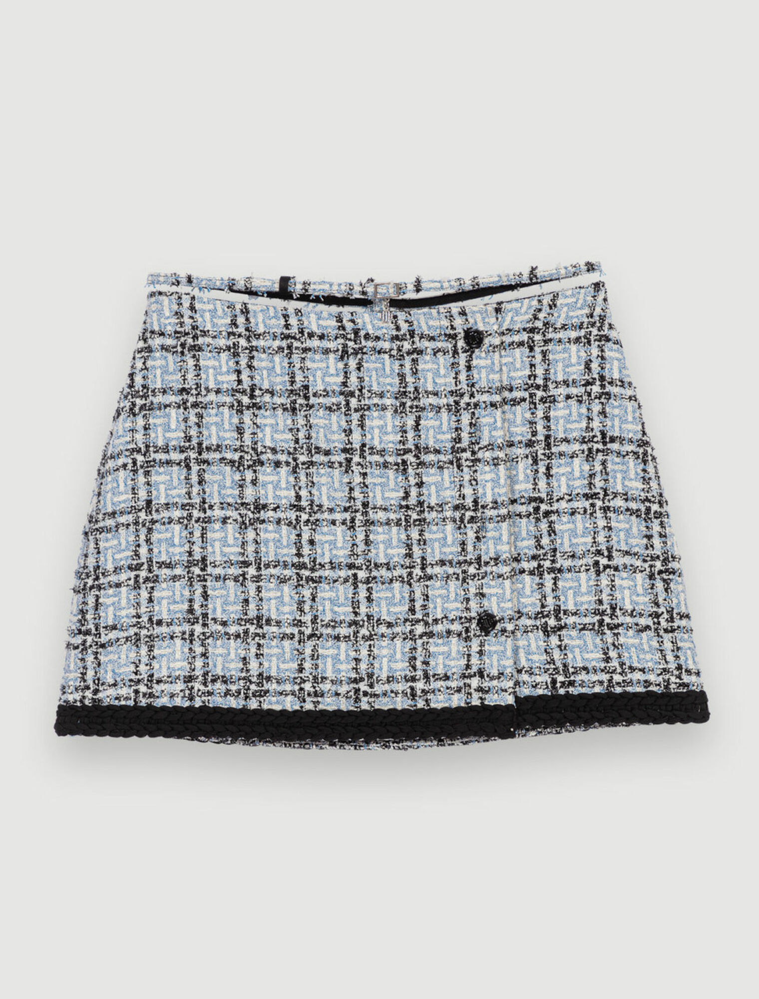 Checked tweed skirt