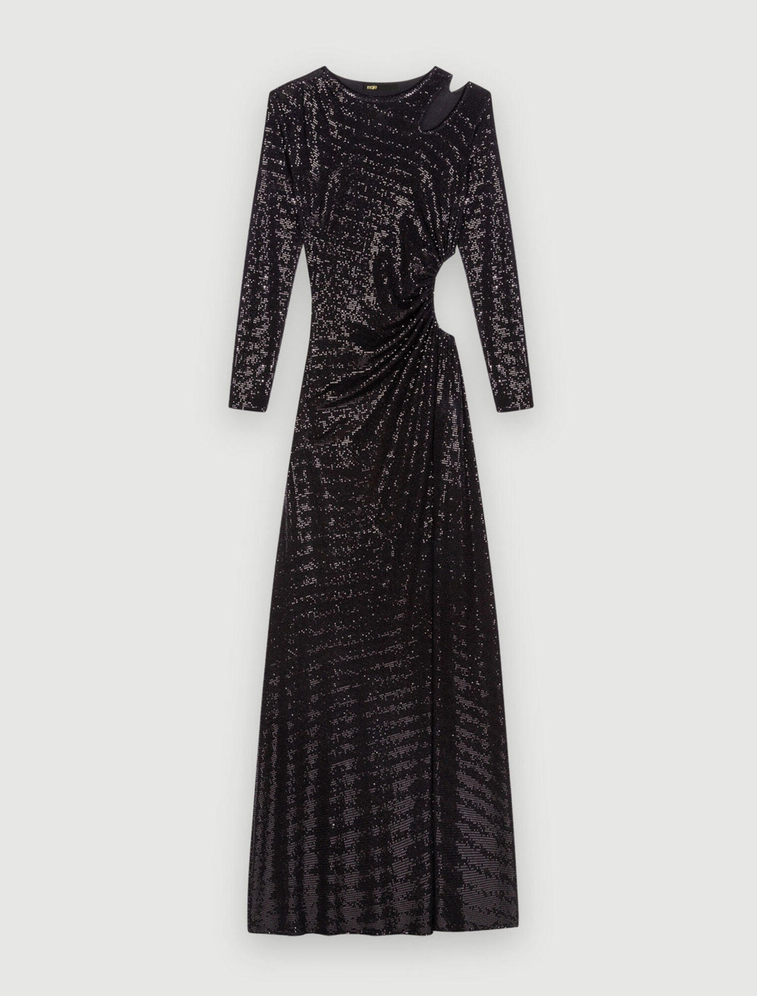 Long dress with black glitter