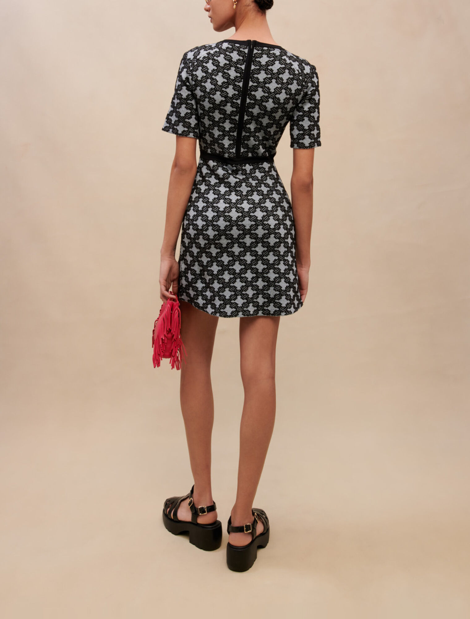 Printed knit dress