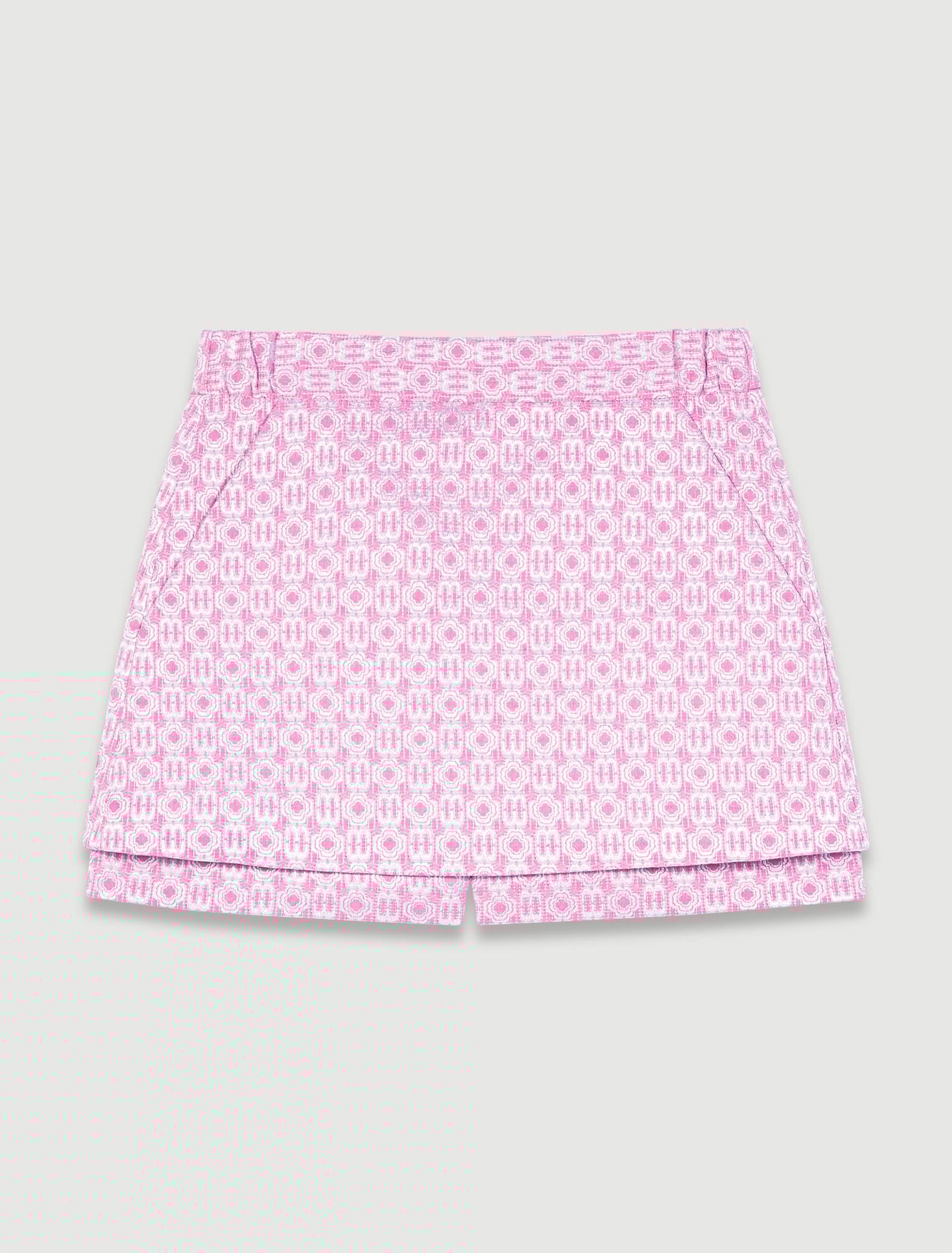 Jacquard skirt-effect shorts