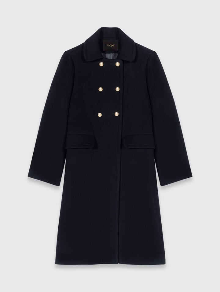Long wool blend coat