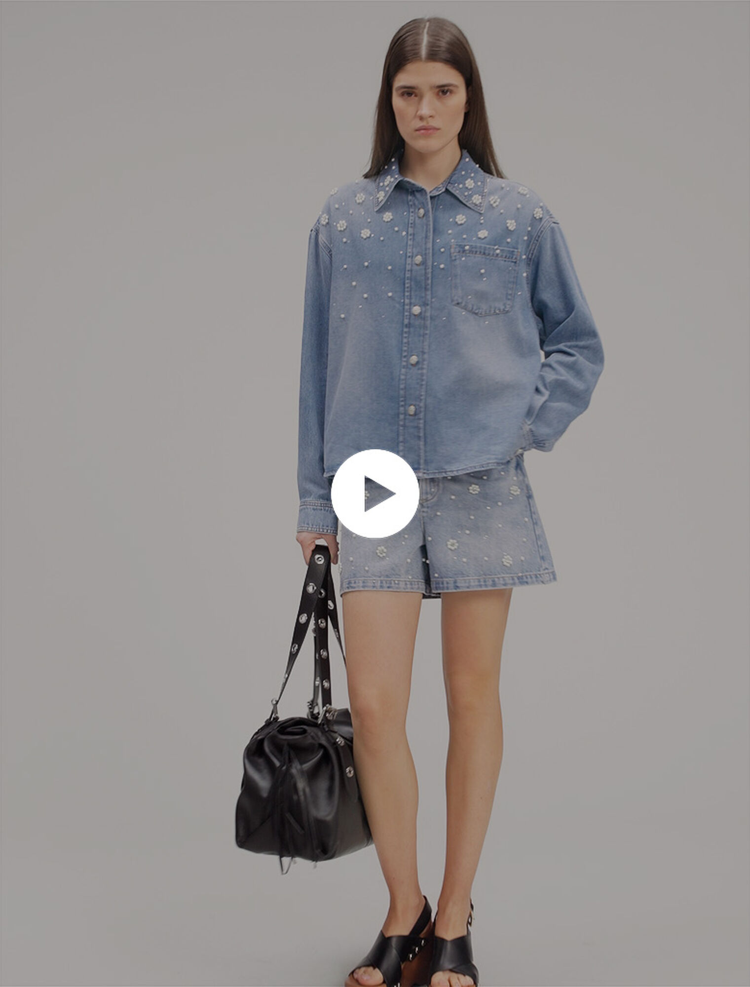 Denim shirt jacket
