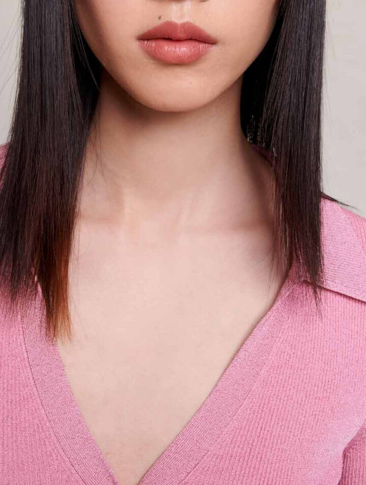 Sparkly ribbed knit dress