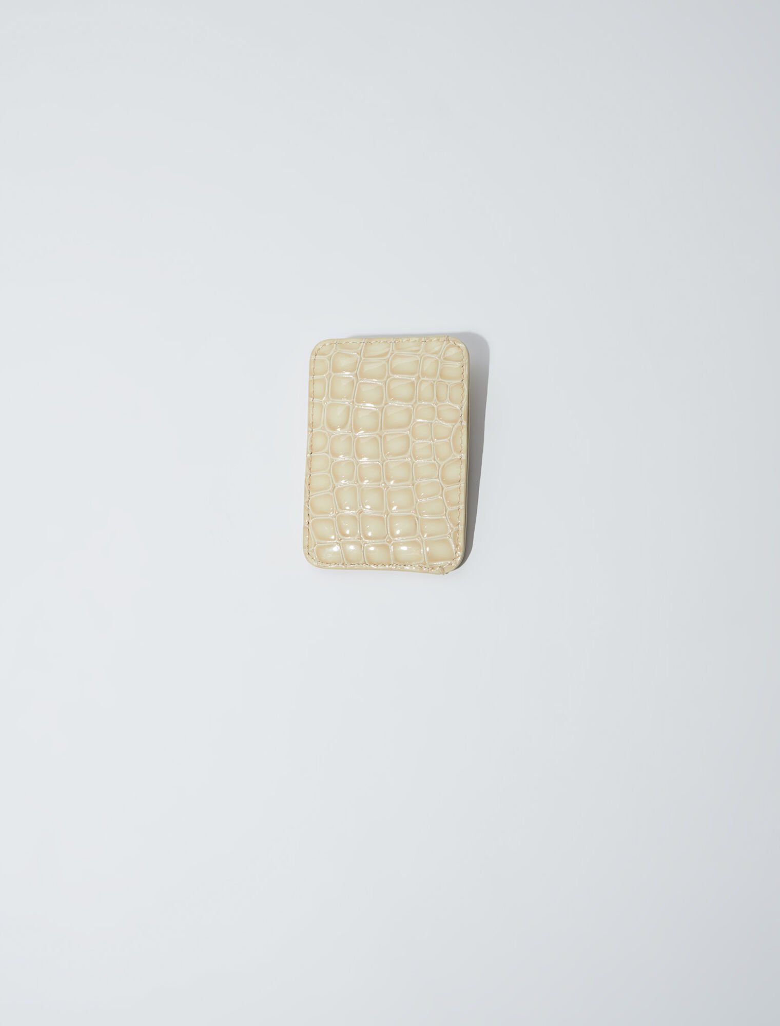 Mock croc leather cardholder