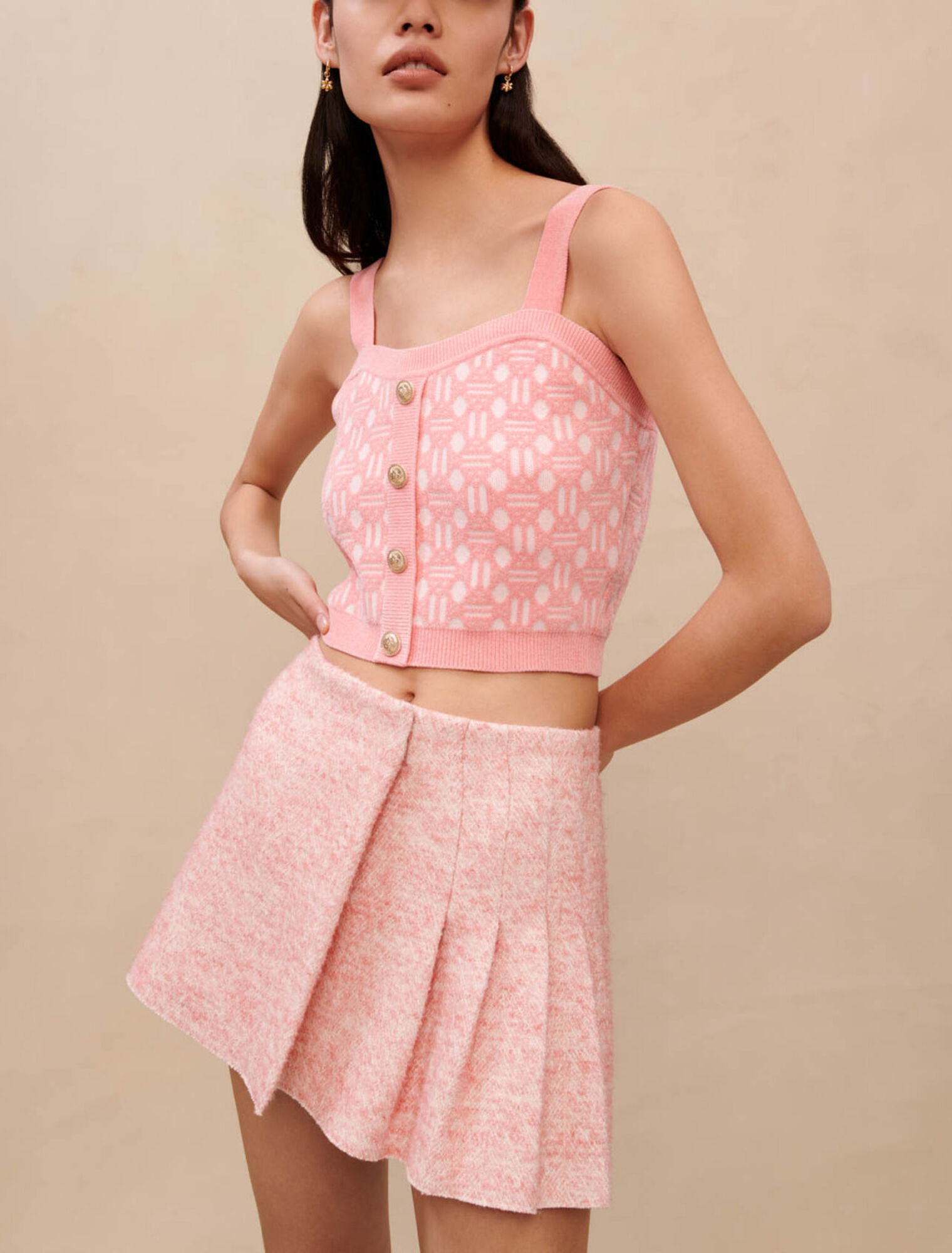 Pink mini skirt