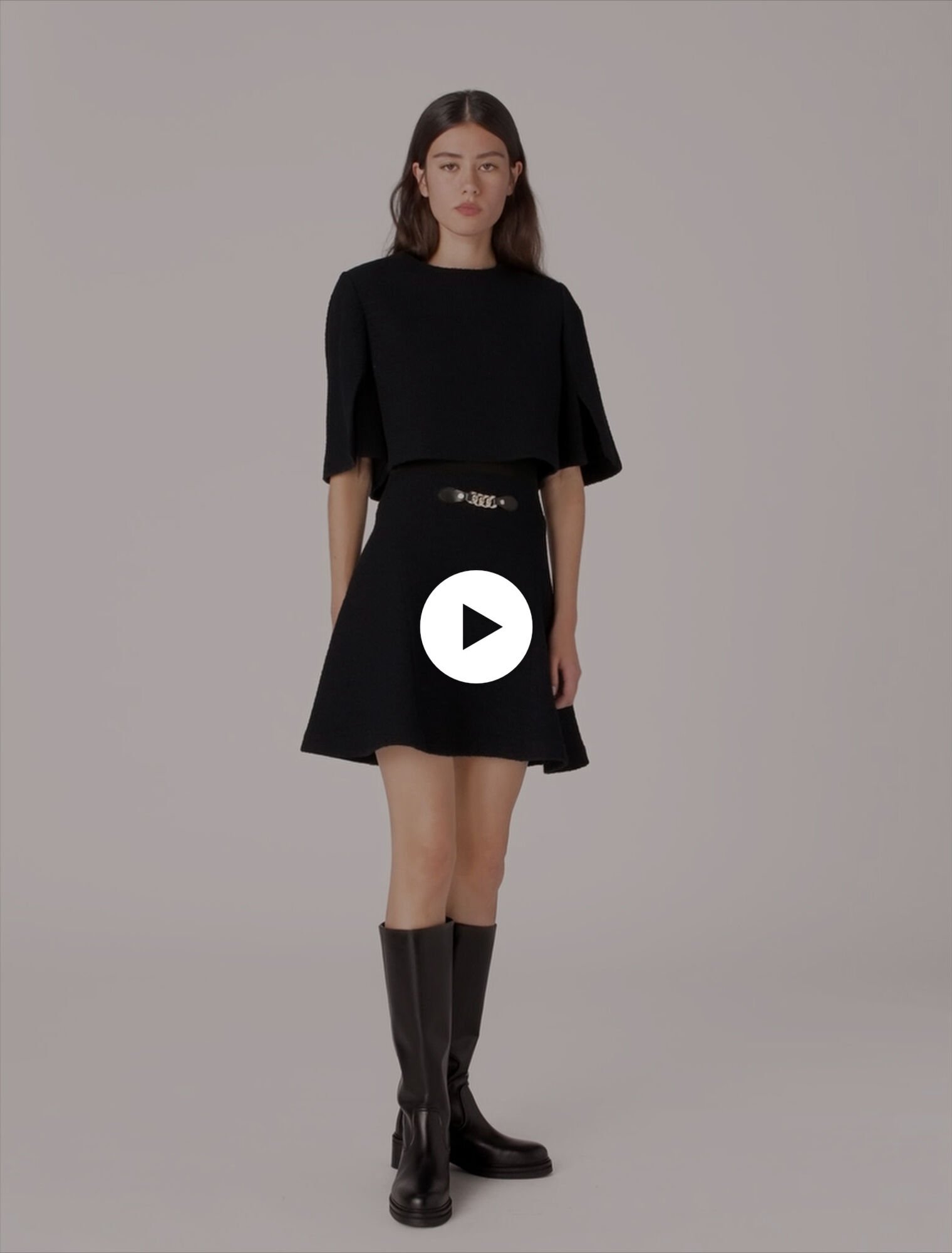 2-in-1 tweed dress