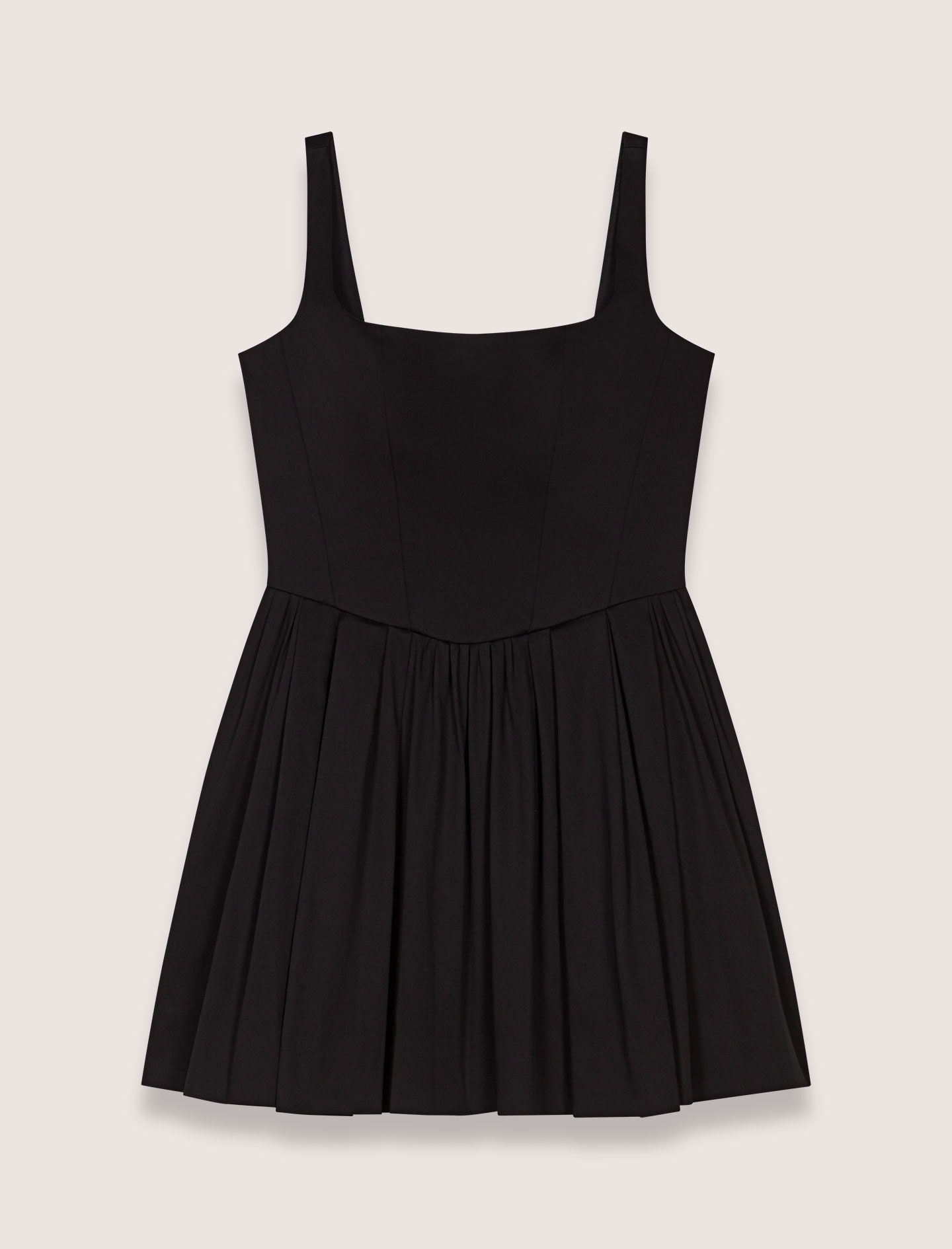 Mini cotton dress Black / Gray For Women | Maje