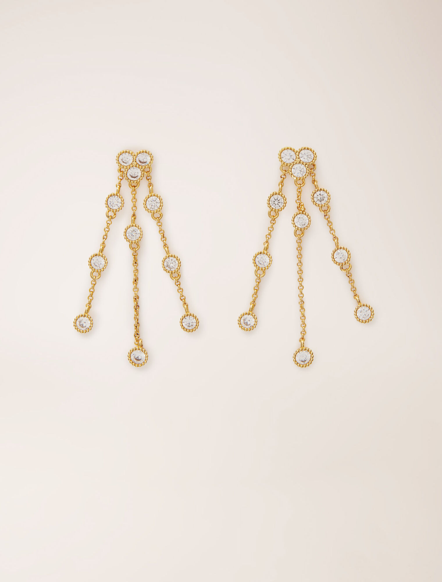 Gold-plated recycled brass earrings
