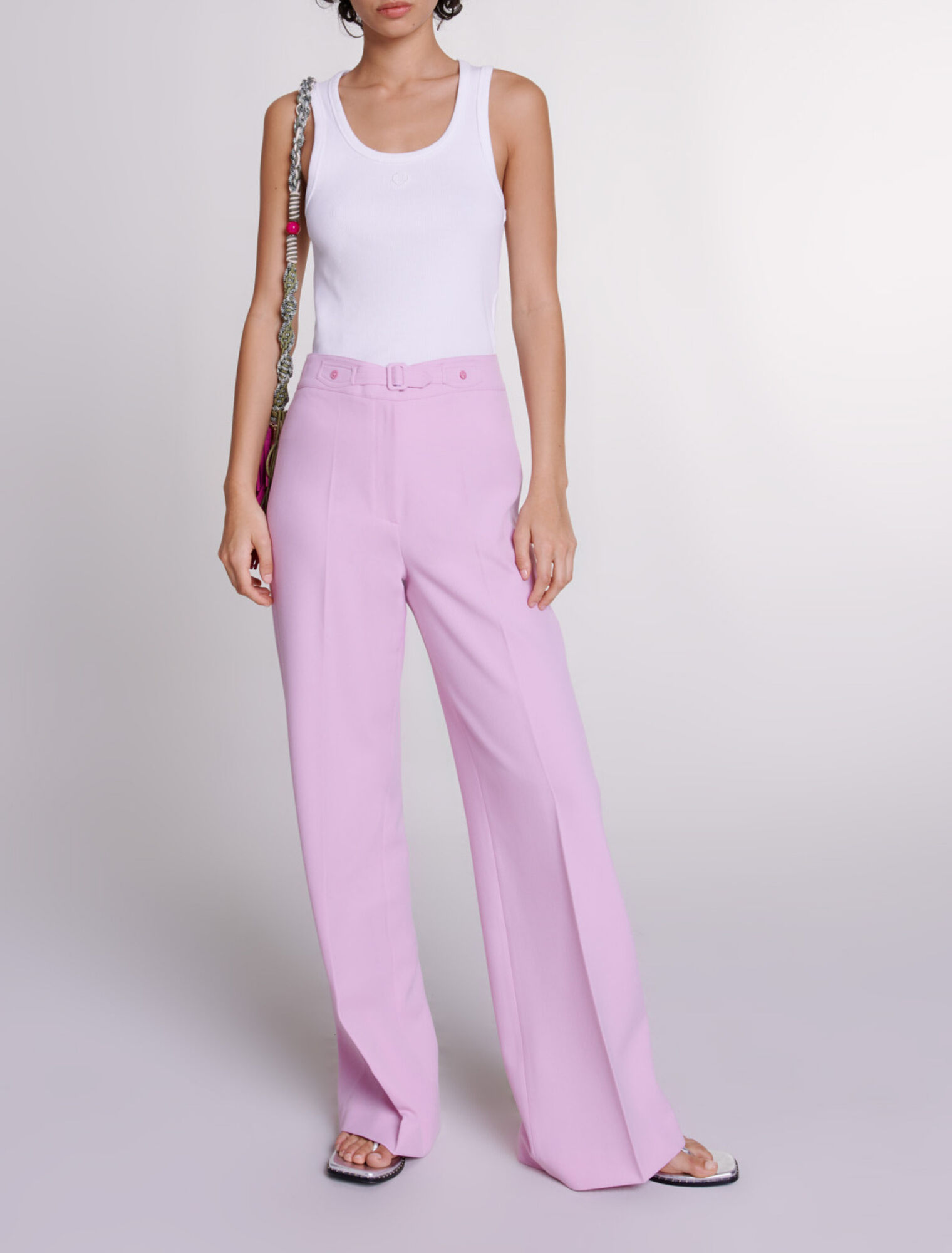 Wide-leg suit trousers