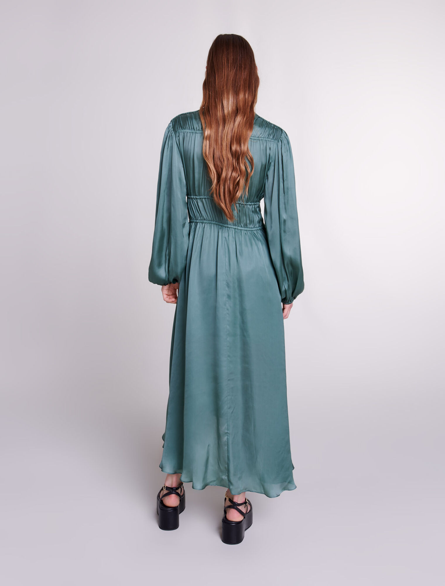 Satin-look maxi dress