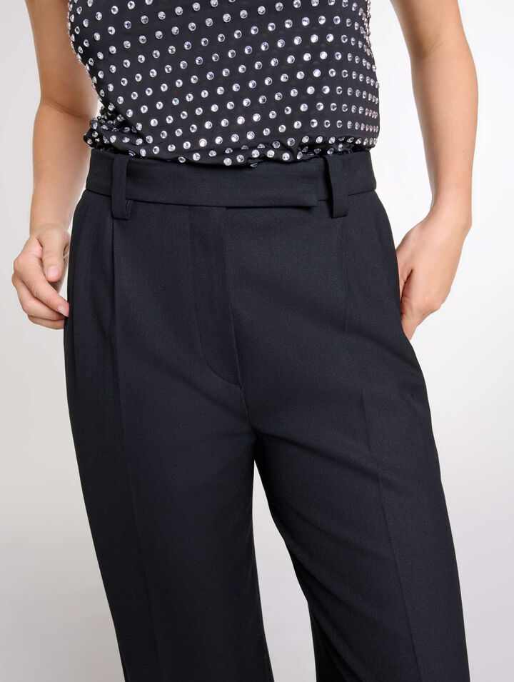 Wide-leg suit trousers