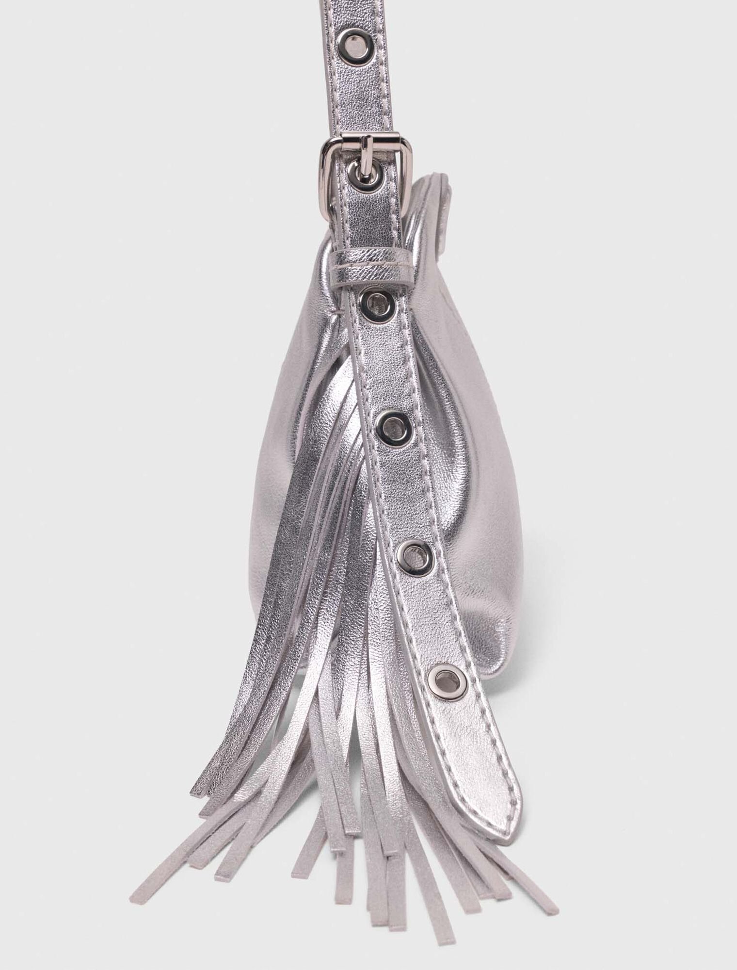 Metallic leather Miss M micro bag