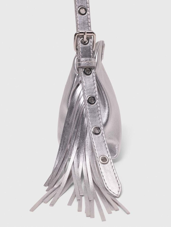 Metallic leather Miss M micro bag