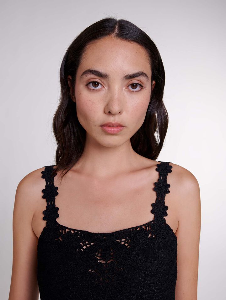 Guipure crop top
