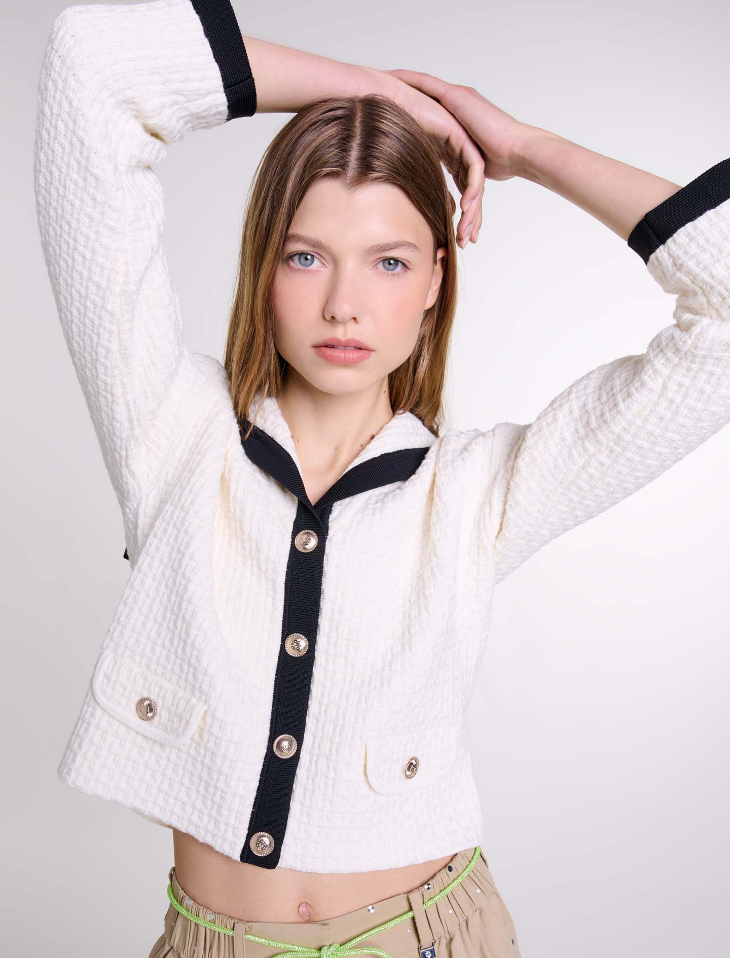 MY___マイCARDIGAN WITH COLLAR