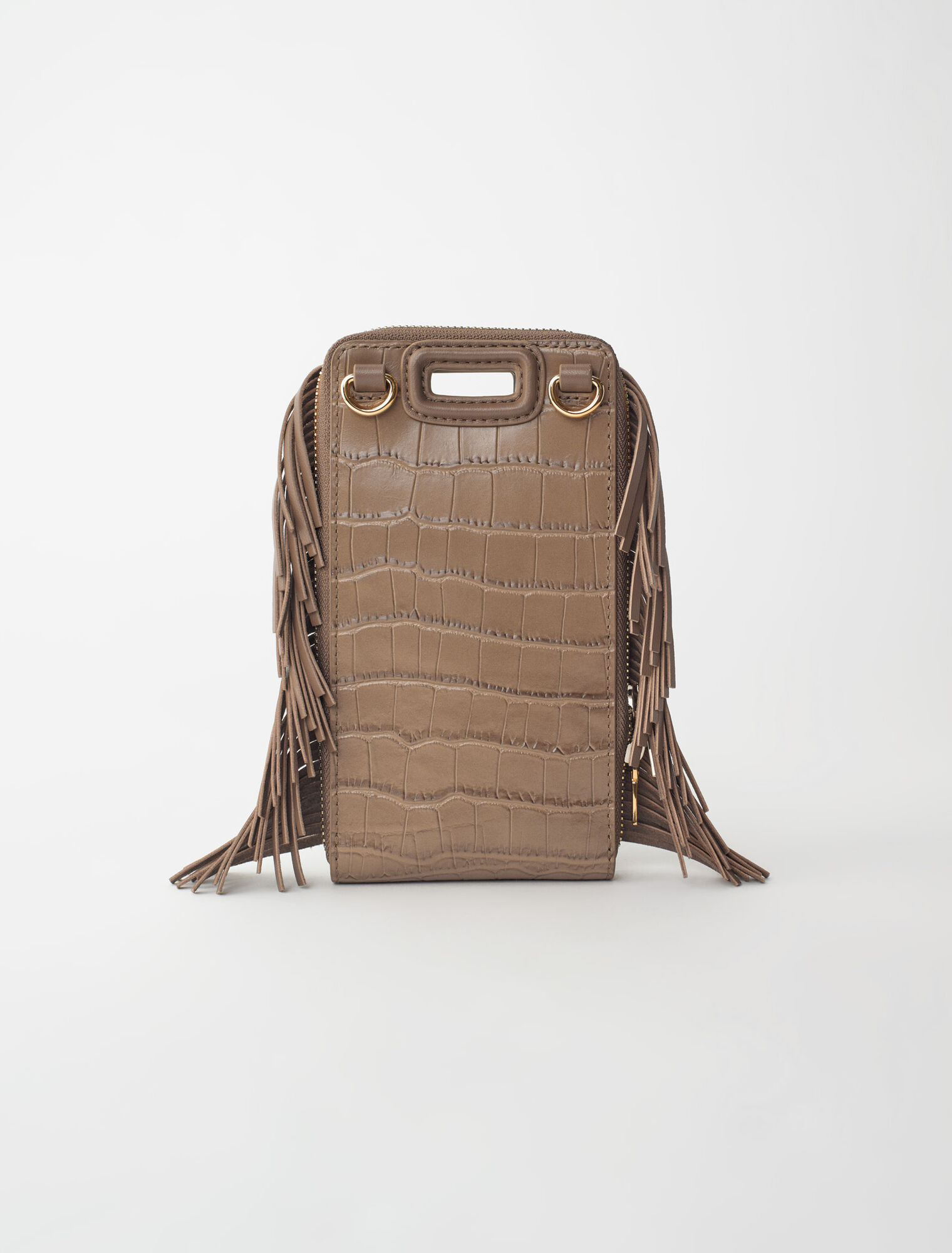 Embossed leather M phone case