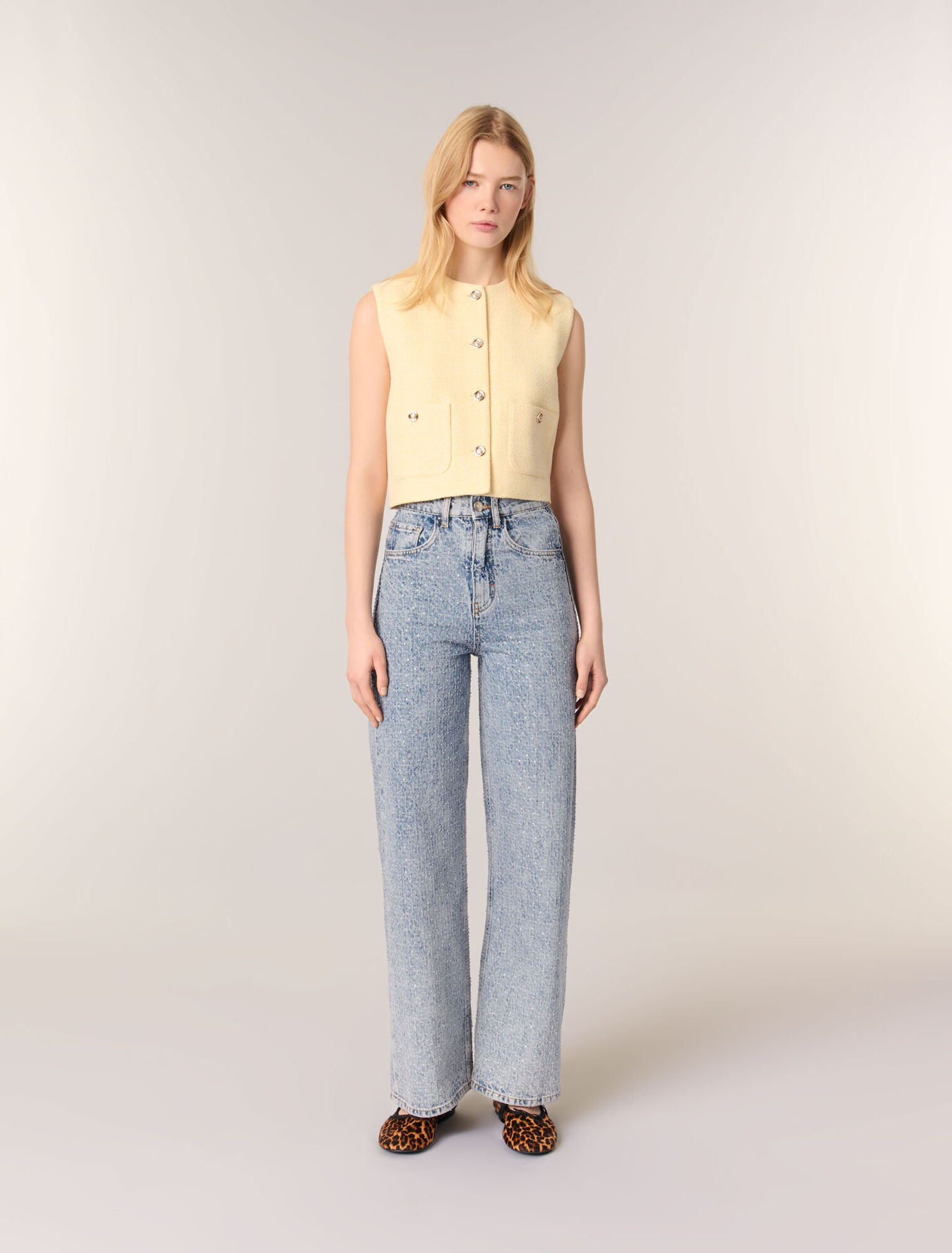 Rhinestone baggy jeans