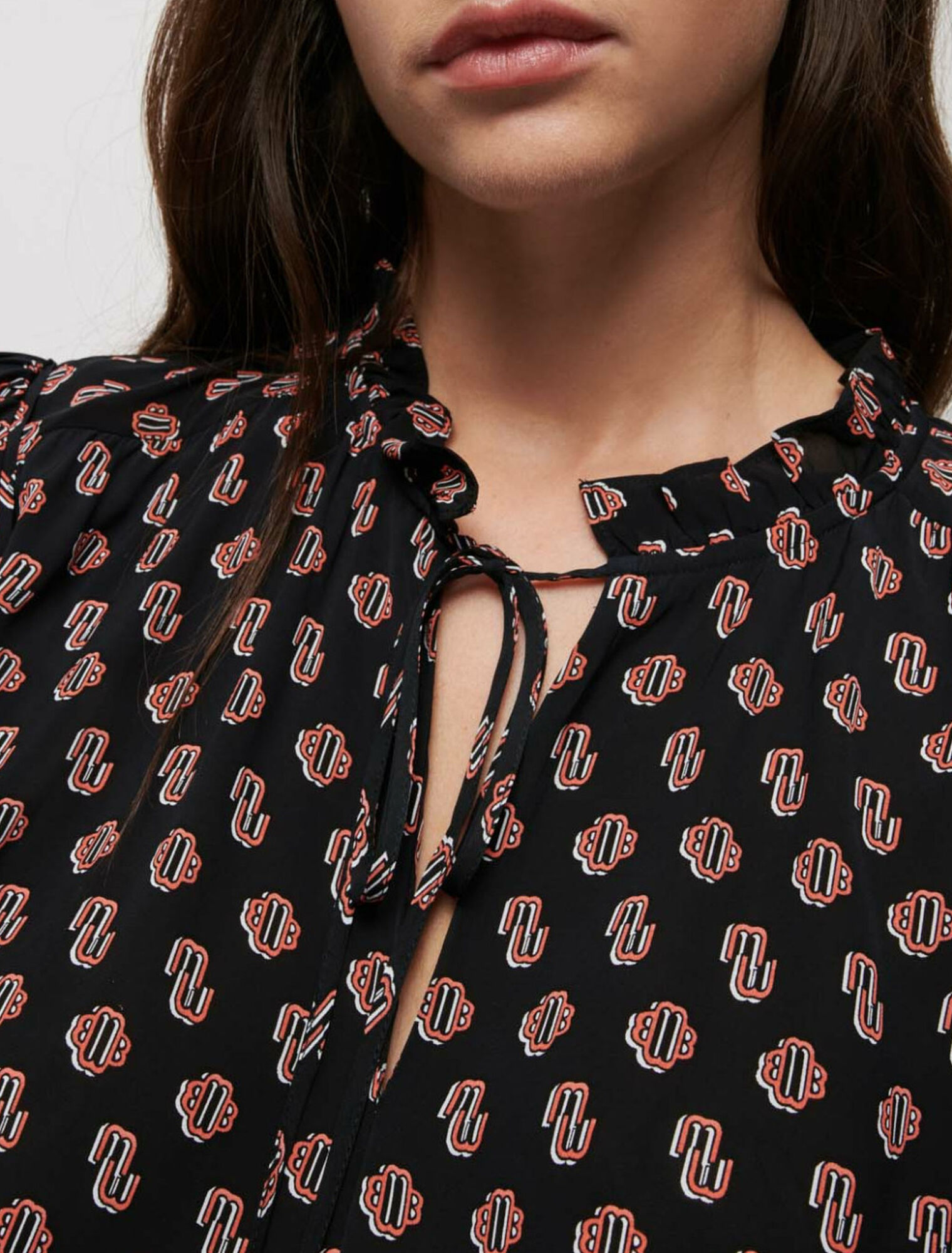 Printed muslin top