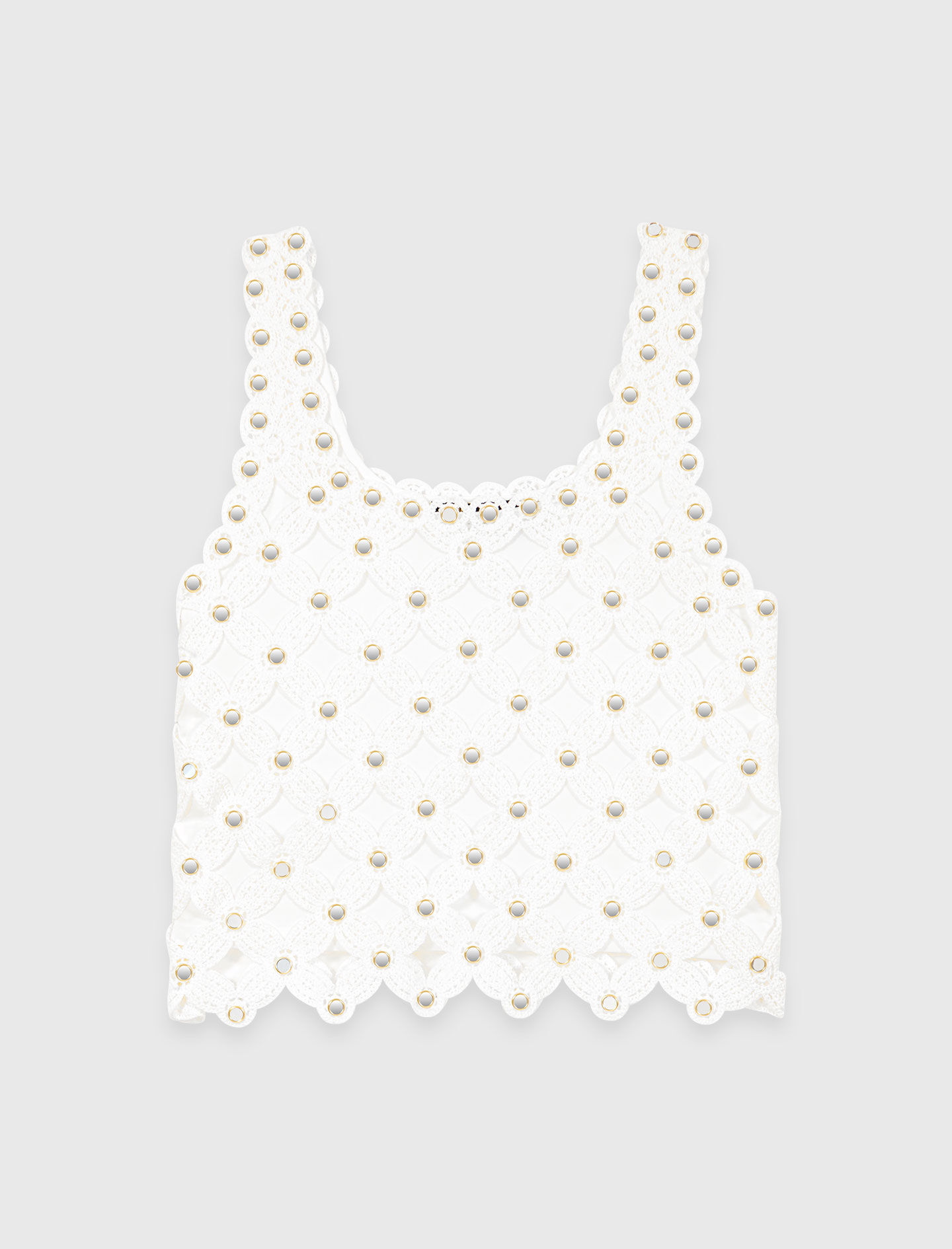 Mirrored crochet top White For Women | Maje
