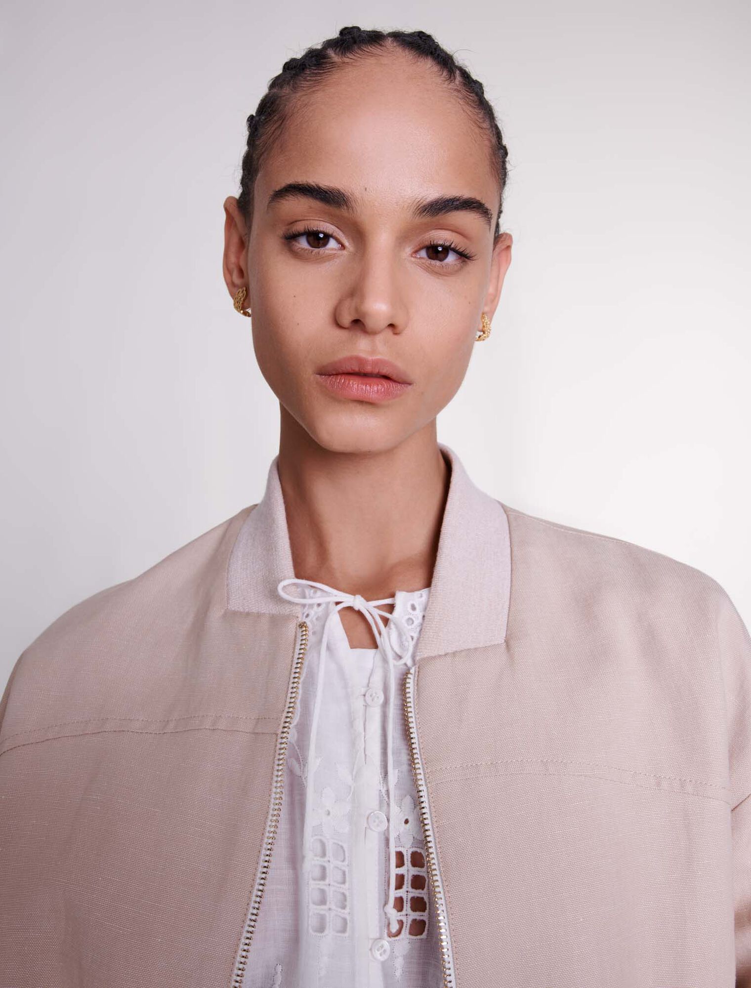 Cropped linen jacket