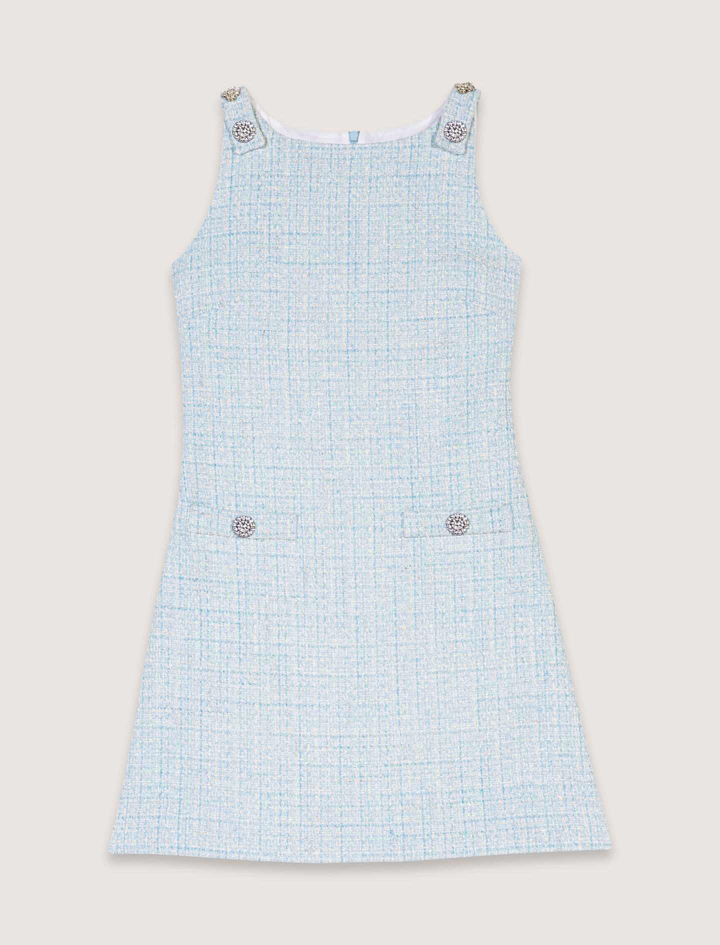Mini tweed dress Blue For Women | Maje