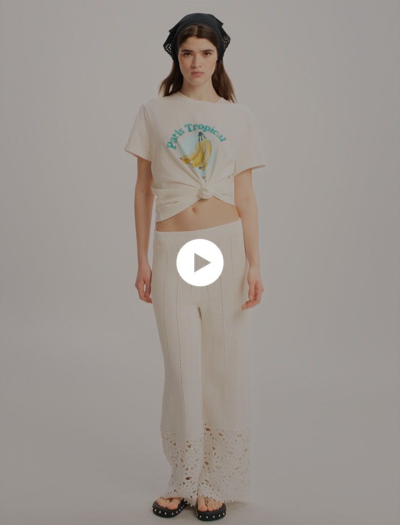 Crochet trousers White For Women | Maje