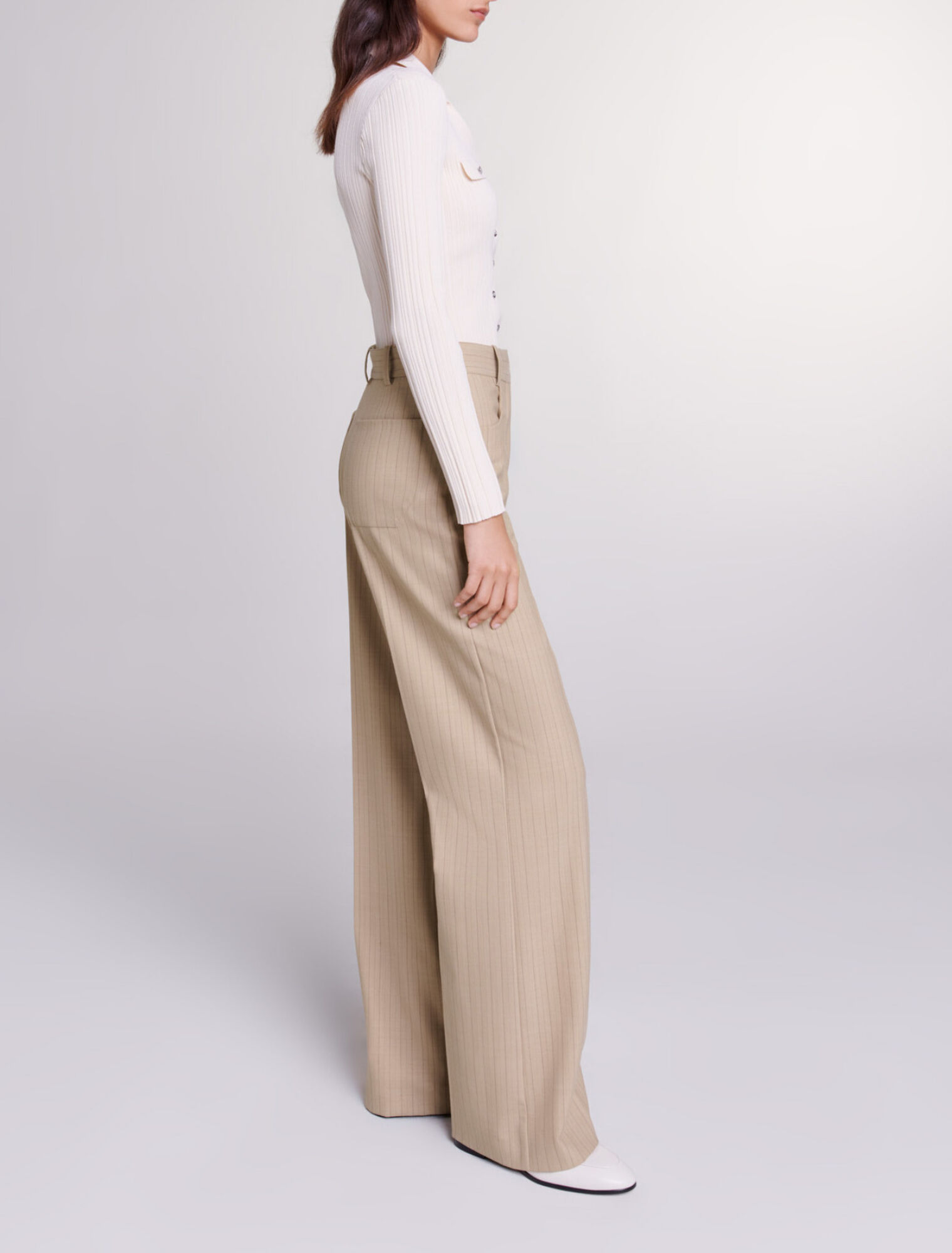 High-waisted trousers