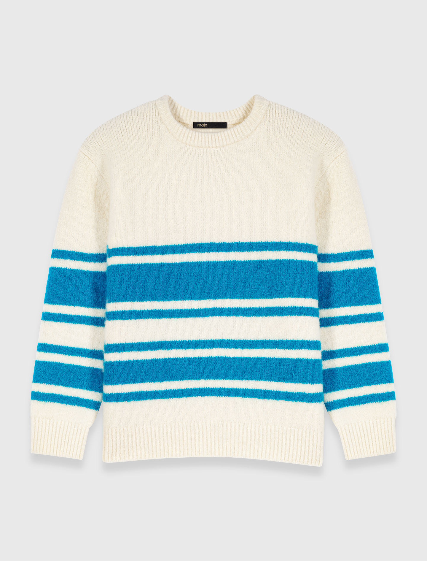 Oversized wool-blend sweater Bicolor For Women | Maje