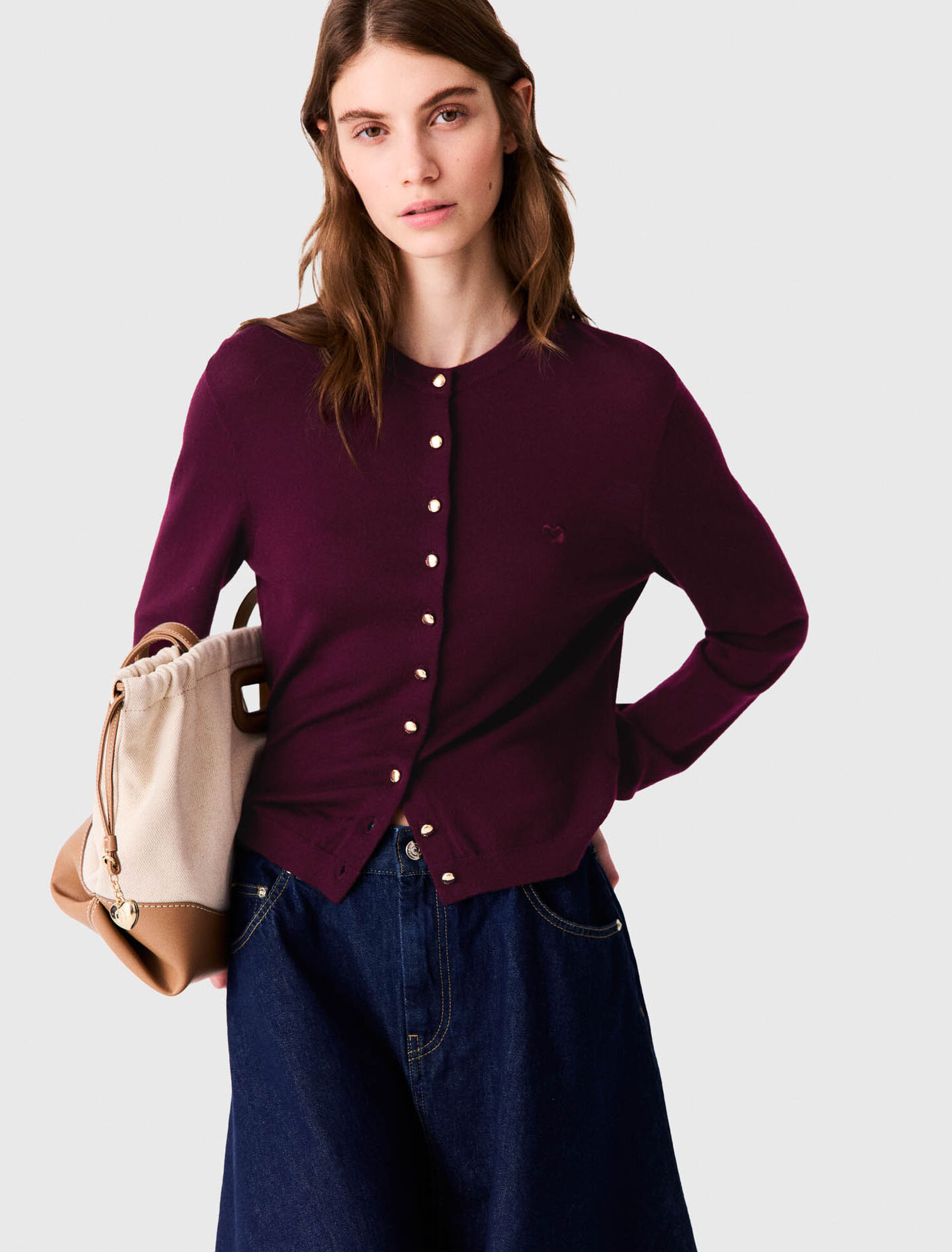 Cardigan with embroidered logo