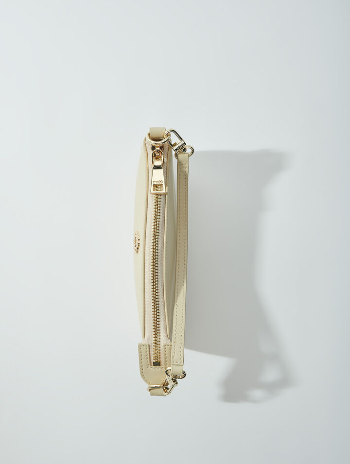 Small leather clutch bag