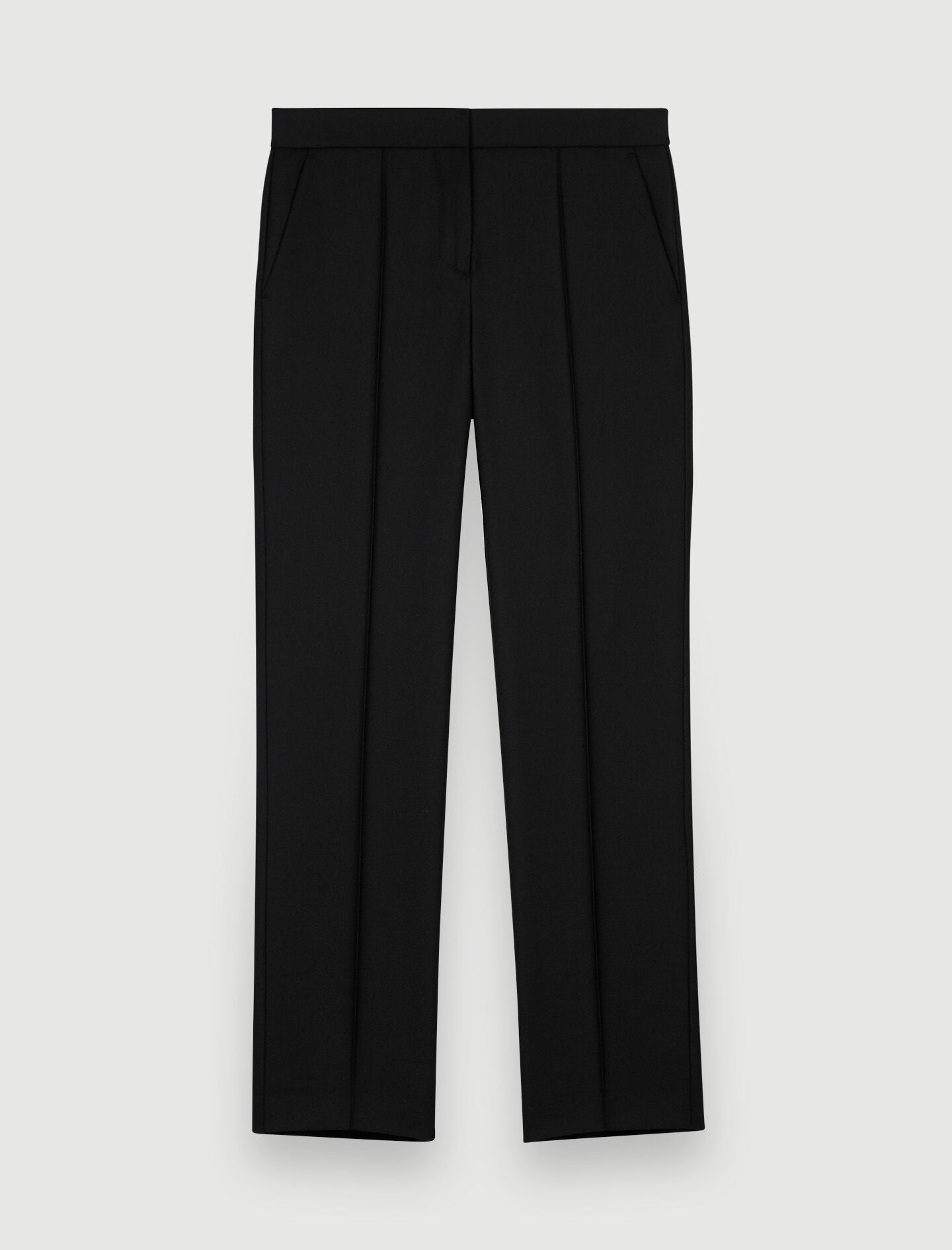 Straight-leg suit pants Black / Gray For Women | Maje